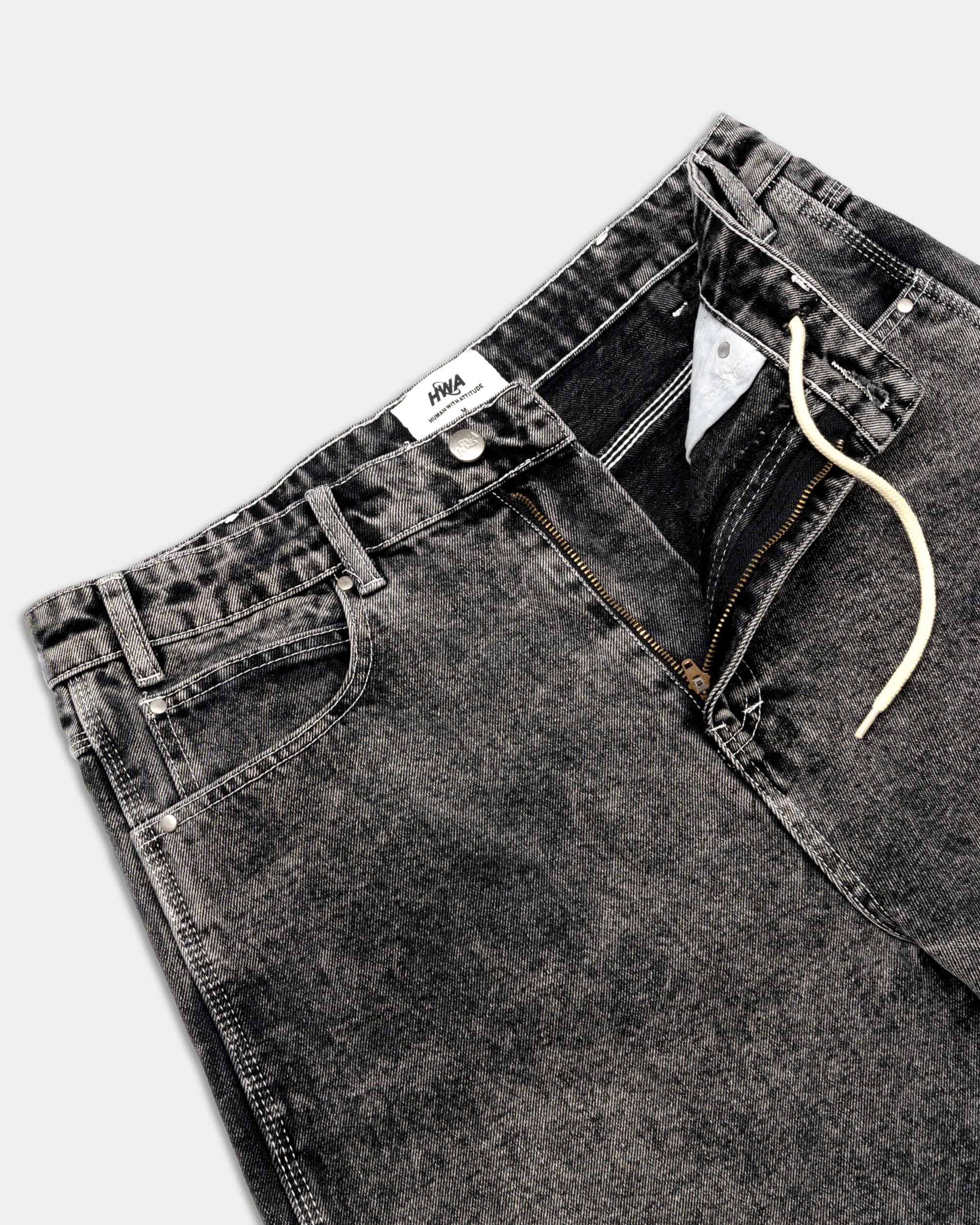 Iconic Baggy Jorts - Washed Black