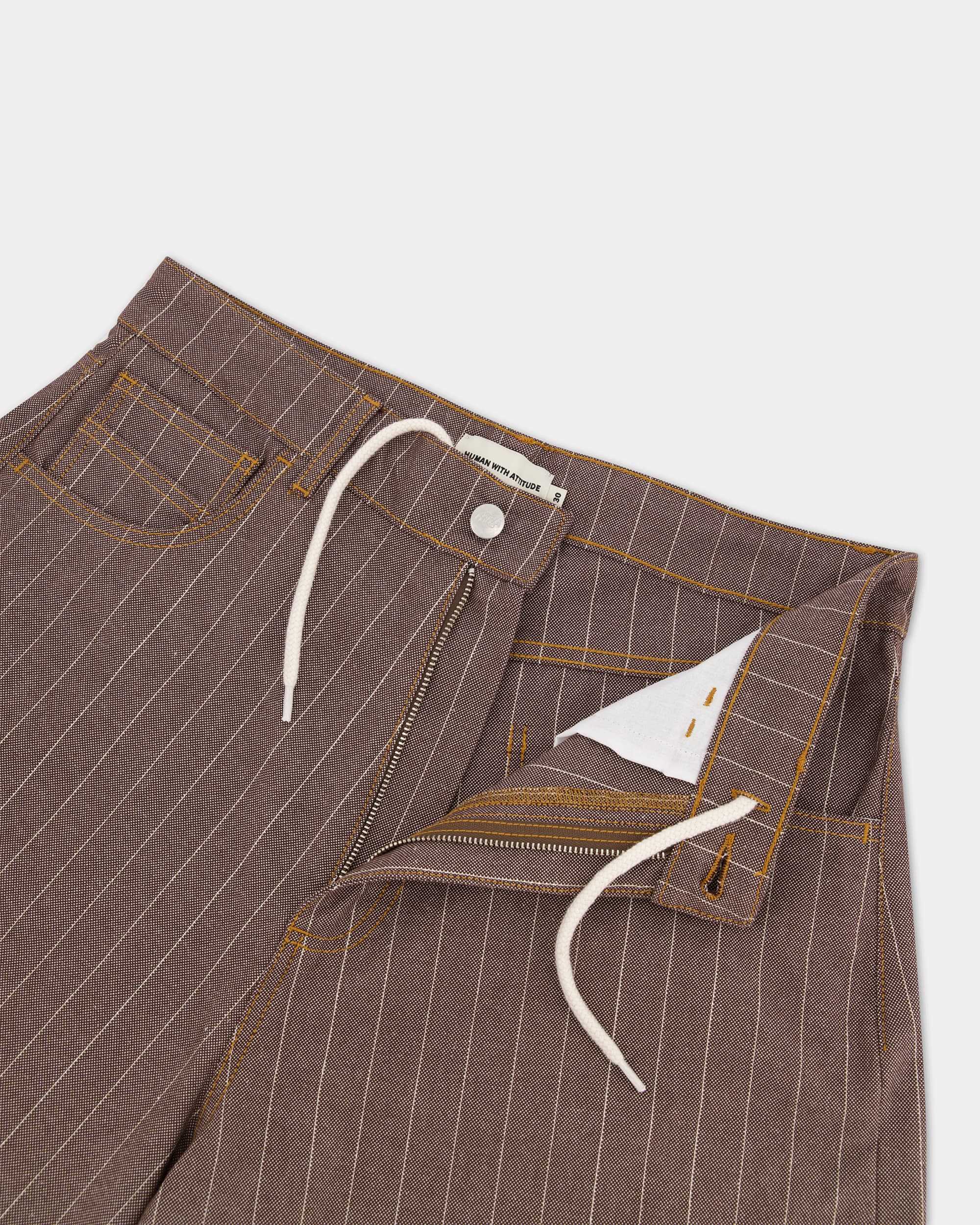 Saiko Pinstripe Jeans - Brown