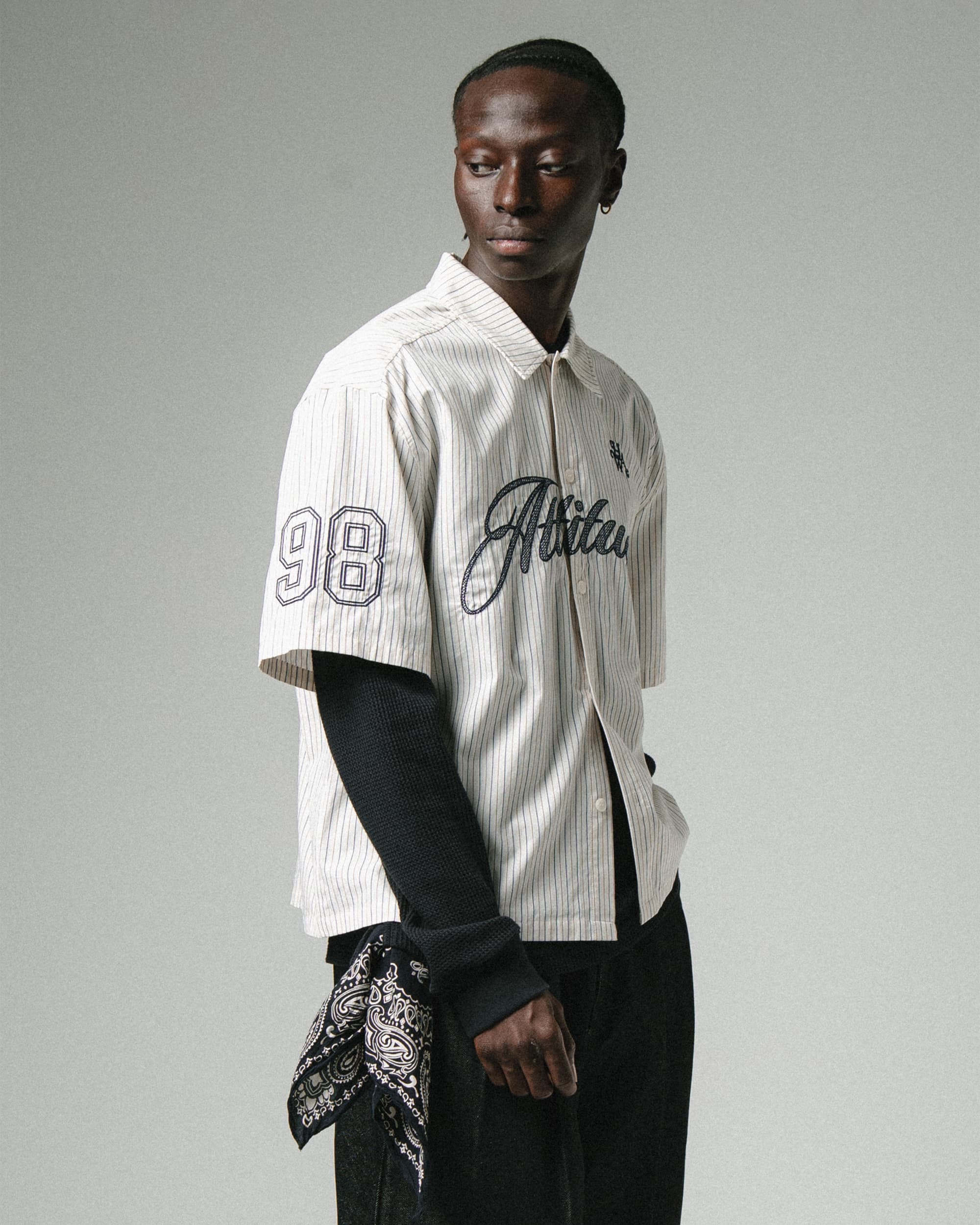 Baseball short-sleeved shirt