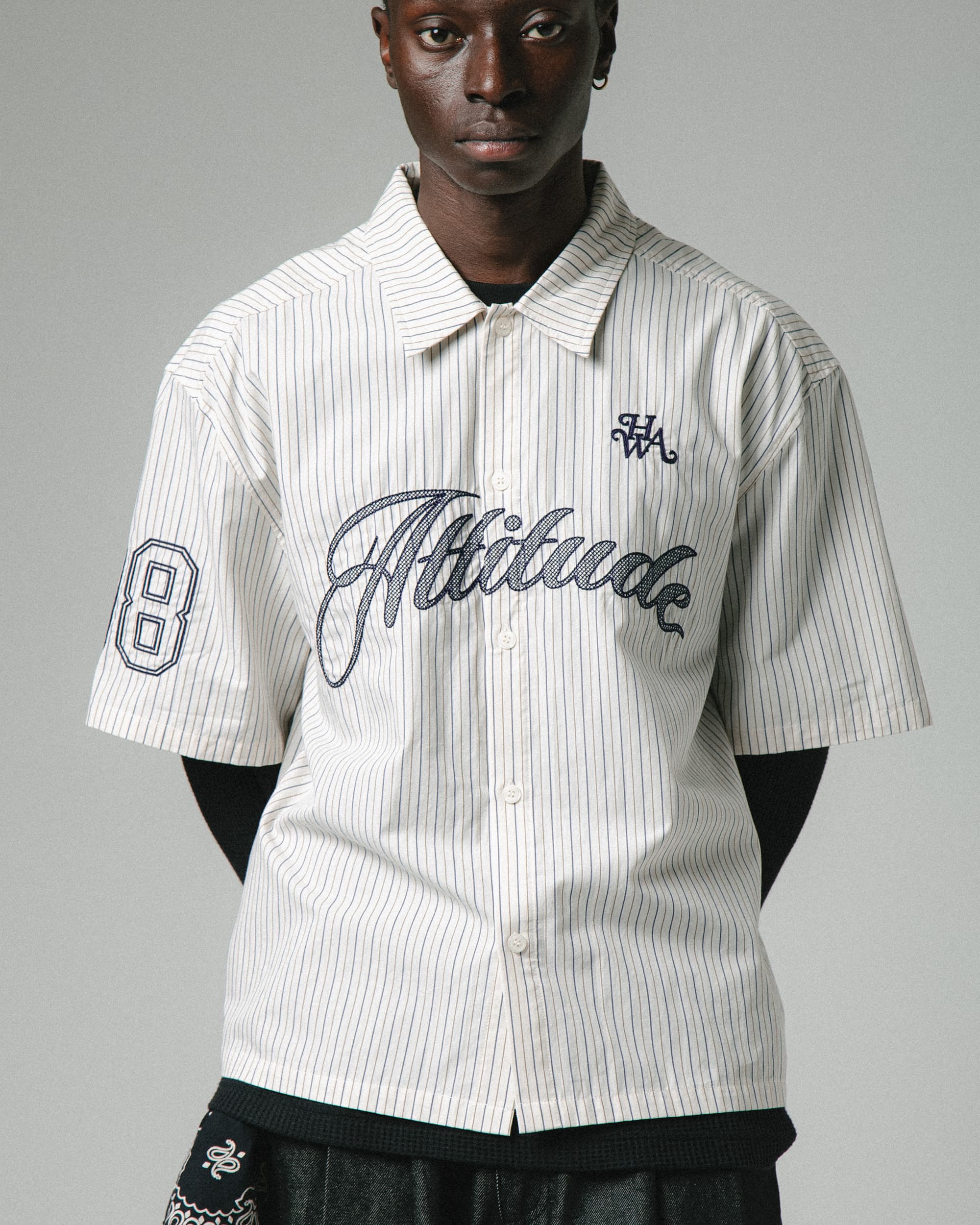 Baseball short-sleeved shirt