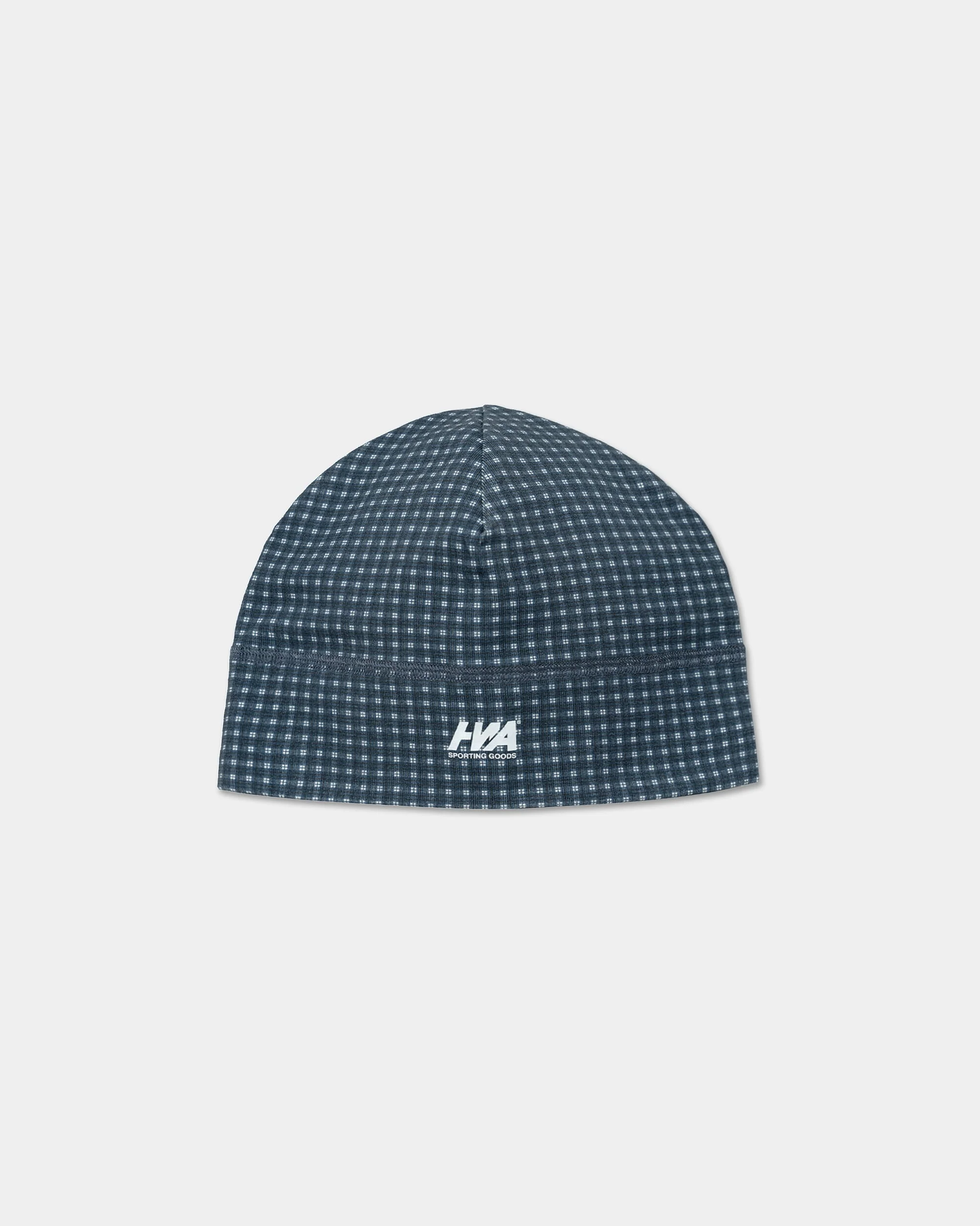 Checkered Skull Beanie - Blue
