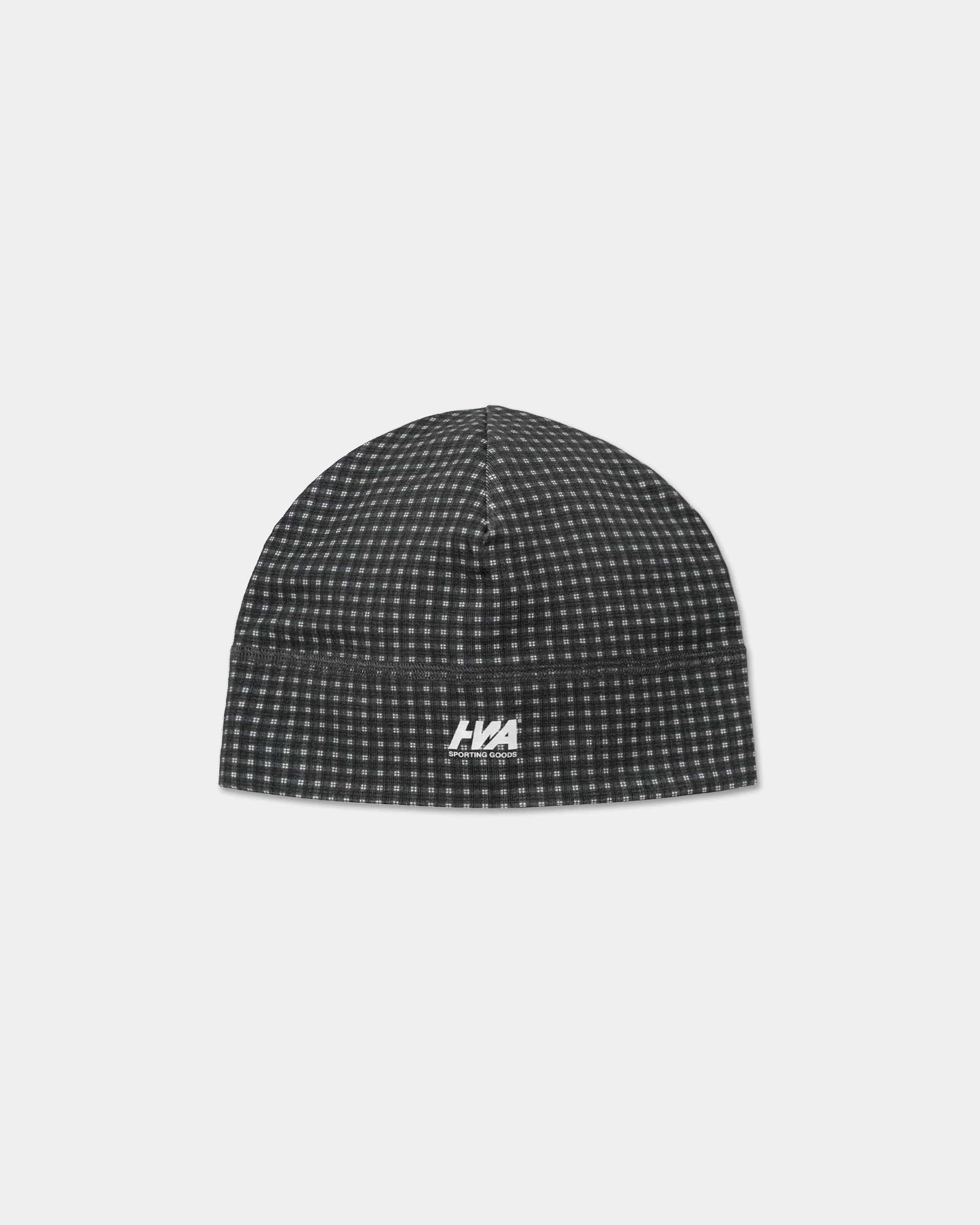 Checkered Skull Beanie - Black
