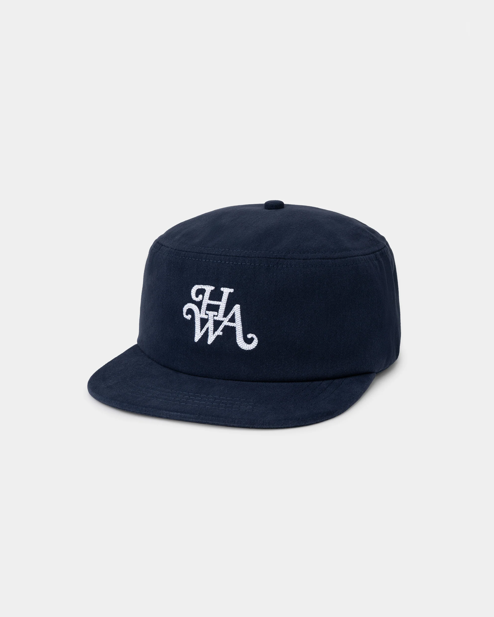 Monogram Pillbox Cap - Navy