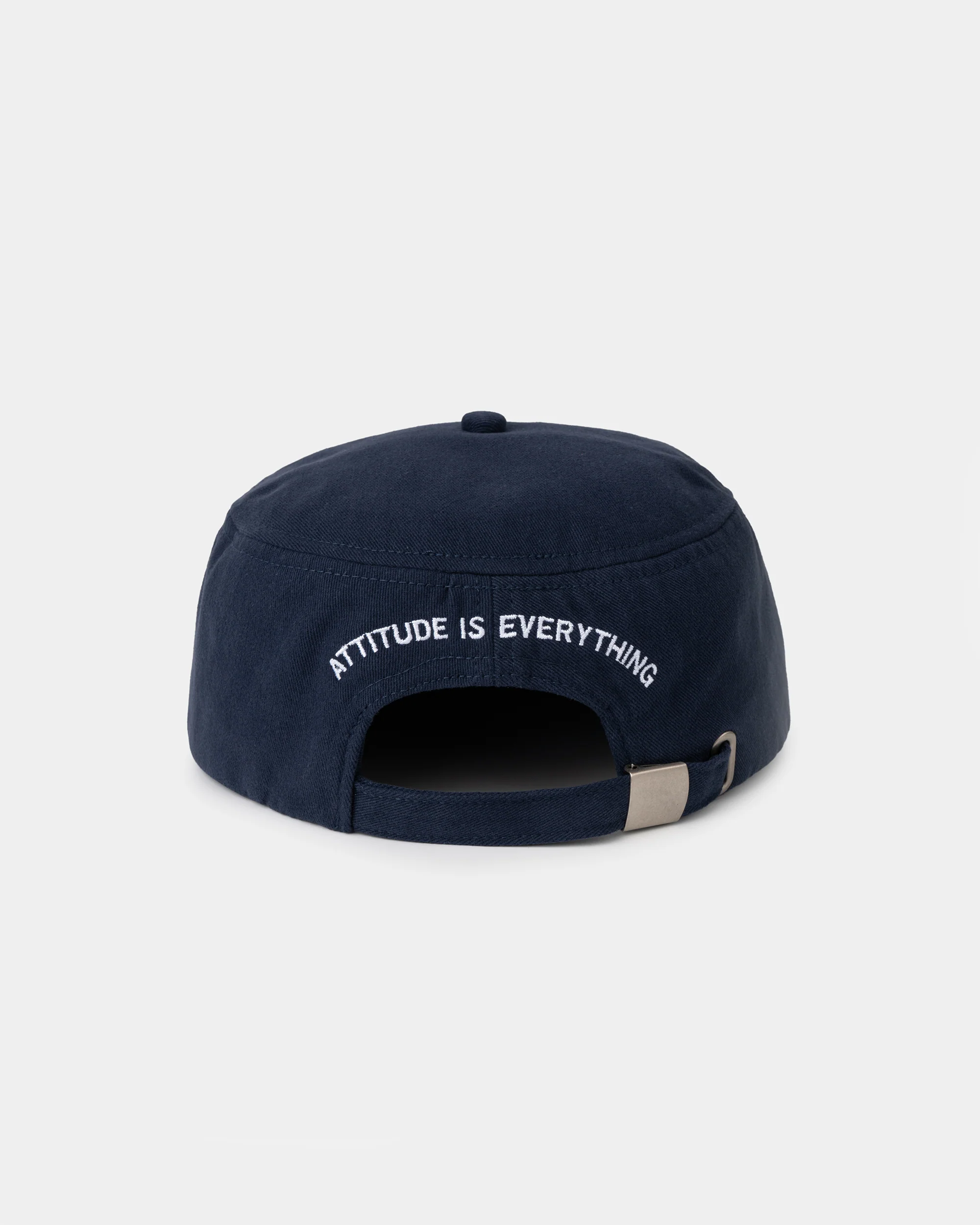 Monogram Pillbox Cap - Navy