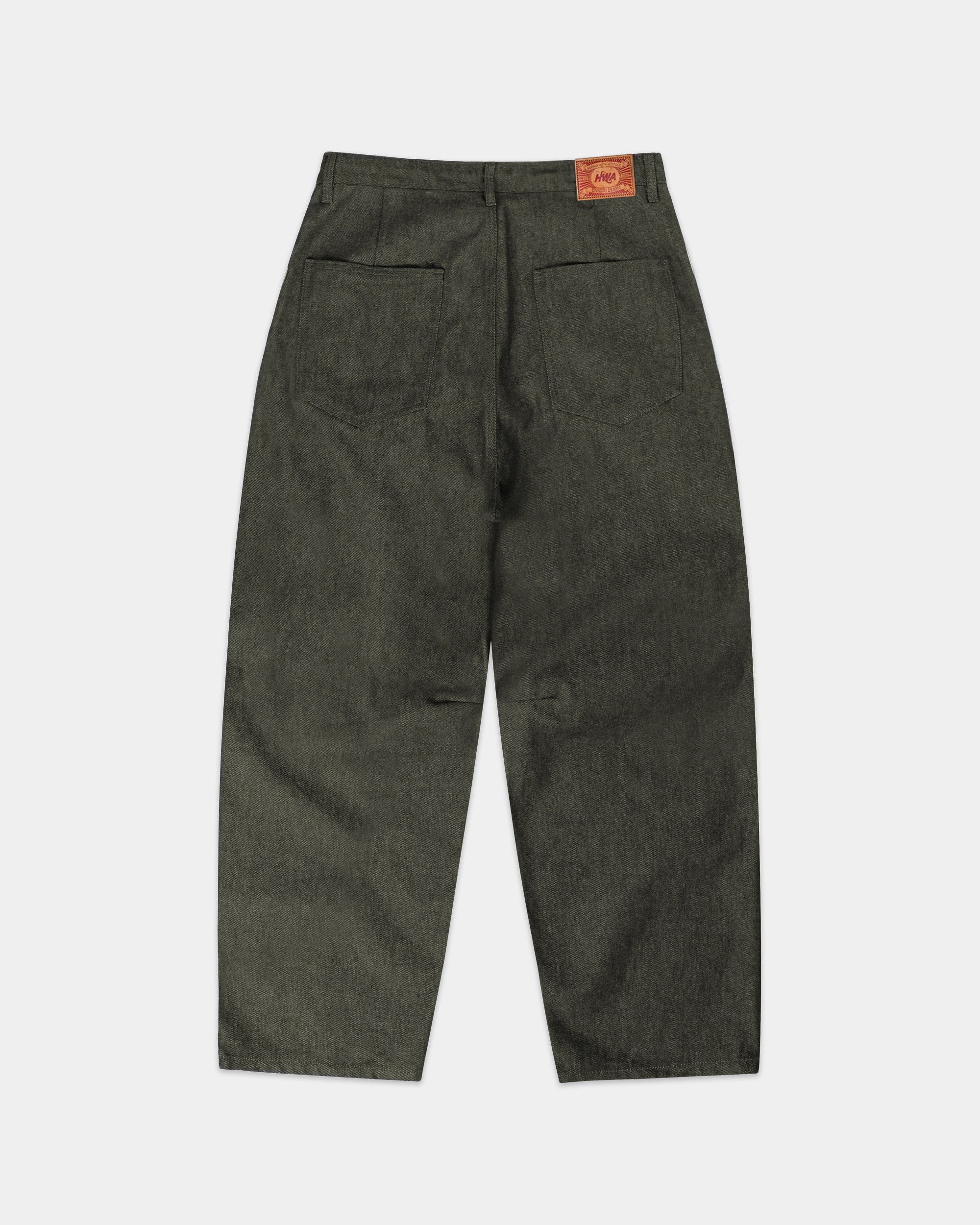 Pleated Onigiri Jeans - Raw Green