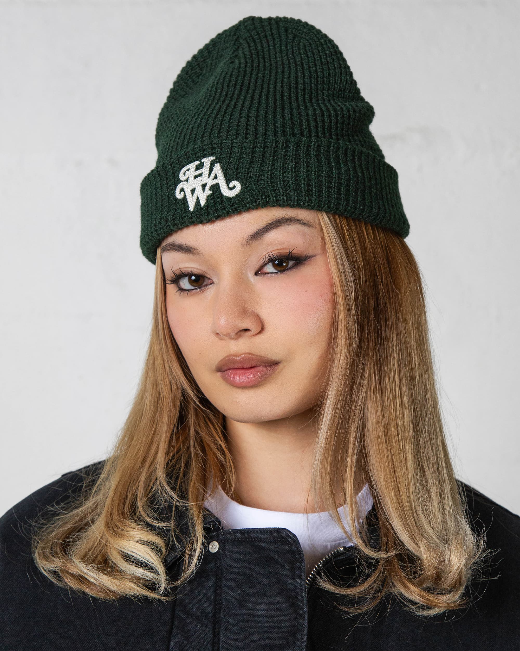Monogram Beanie - Green