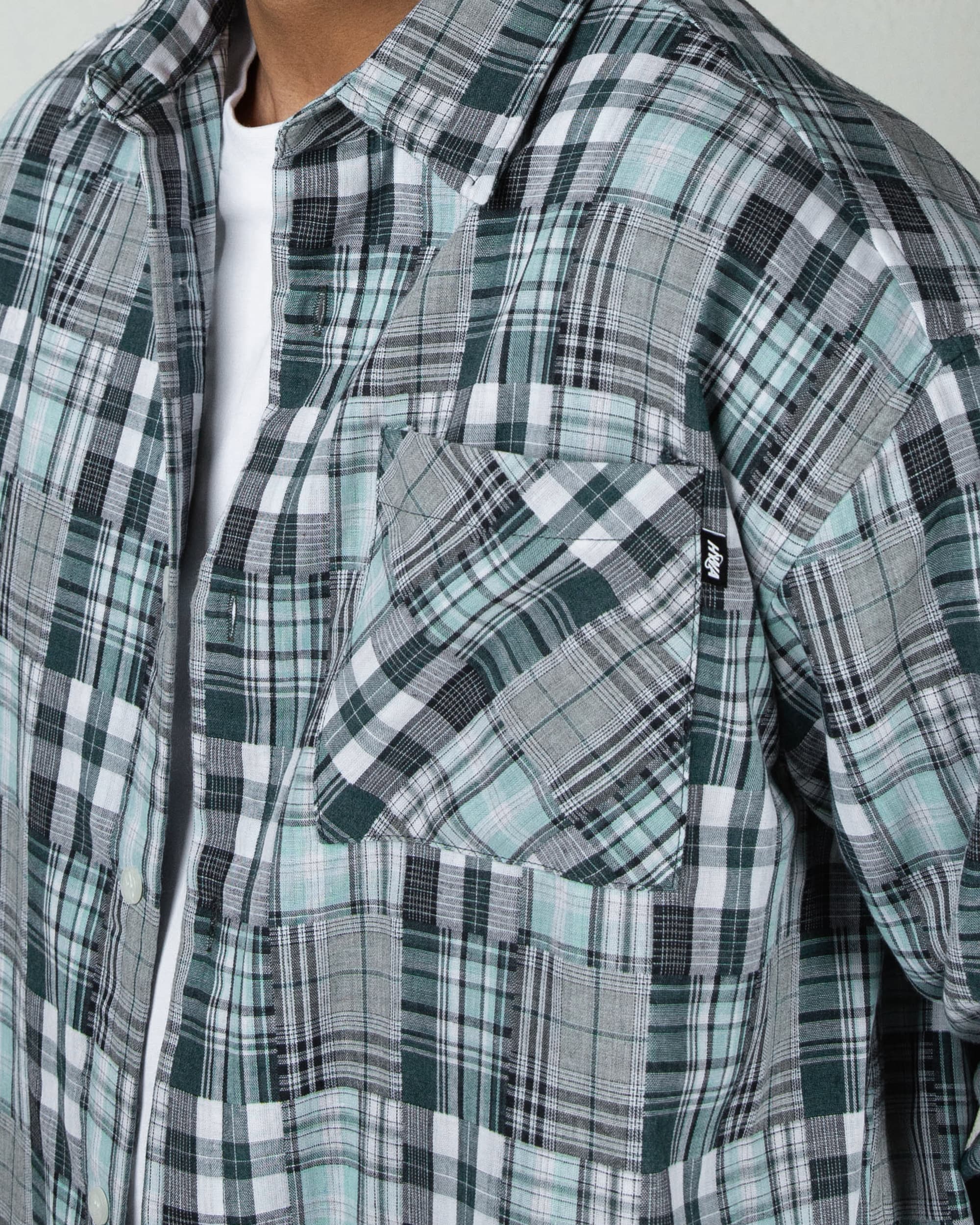 Patchwork Long-Sleeved Shirt