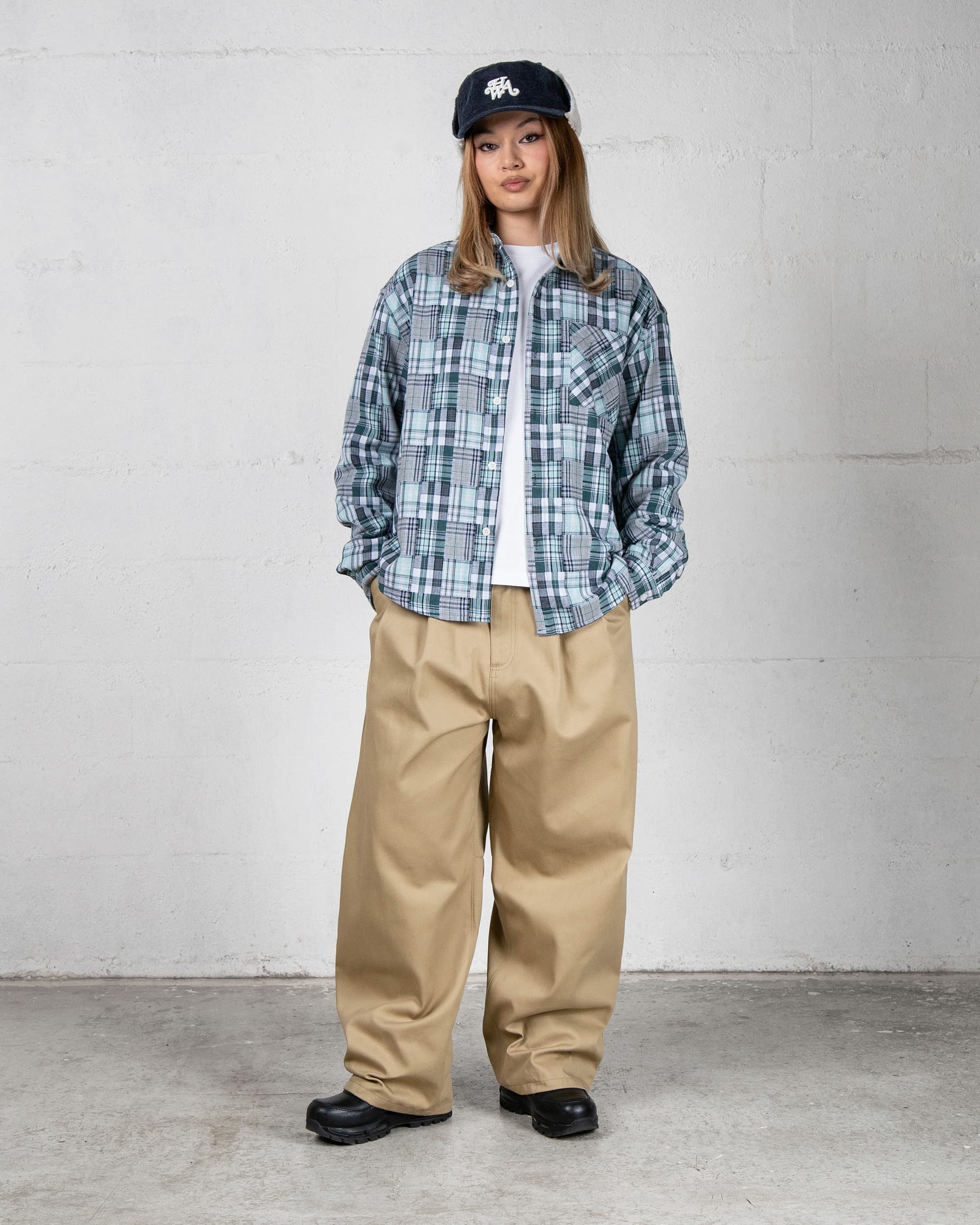 Patchwork Long-Sleeved Shirt