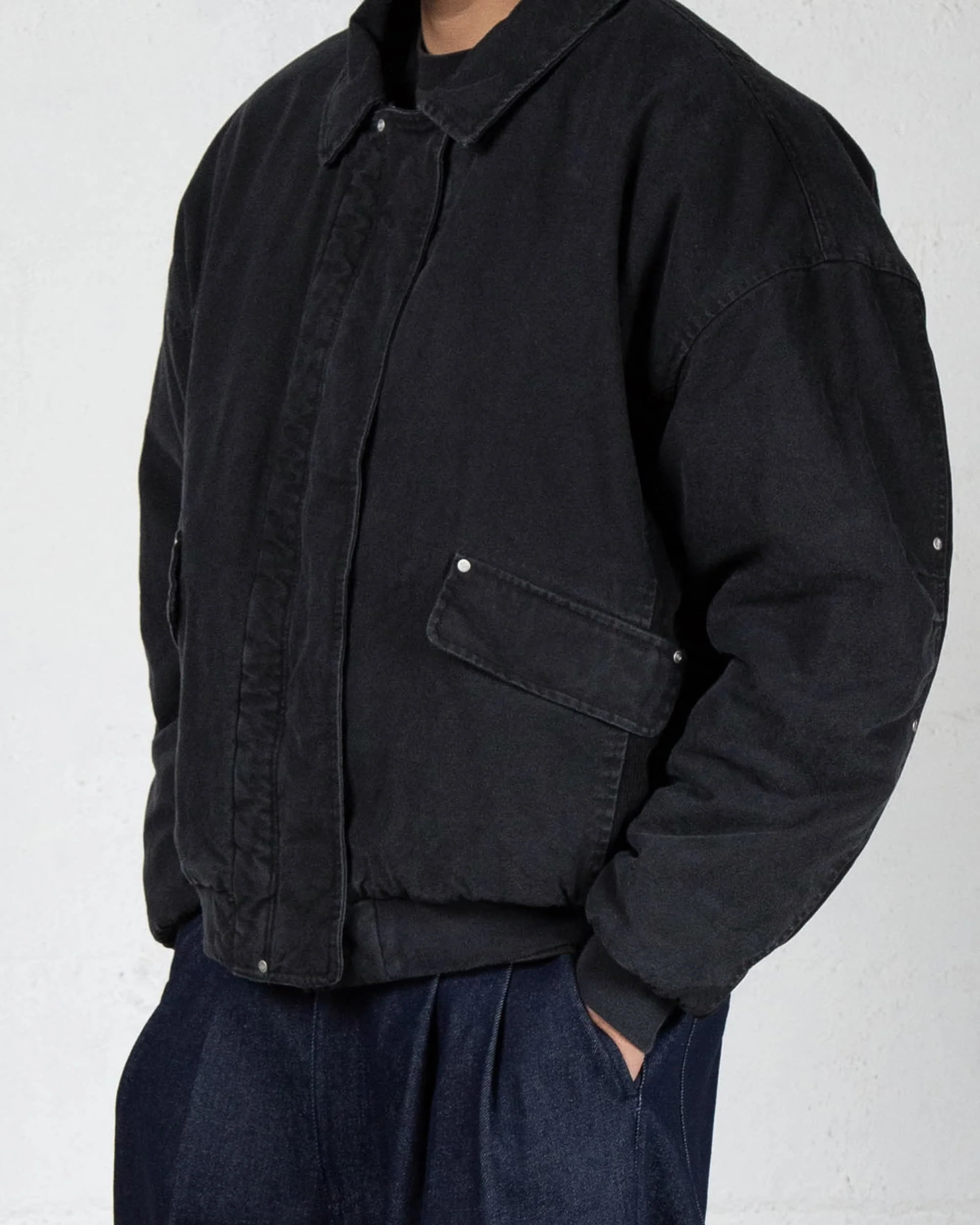 Magnetic Bomber Jacket - Black