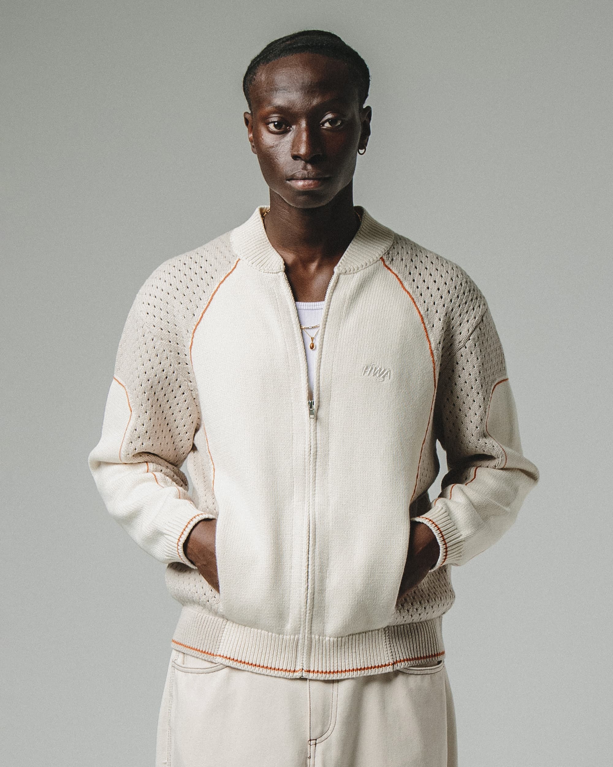 Heritage Zip-Up Vest - Off White