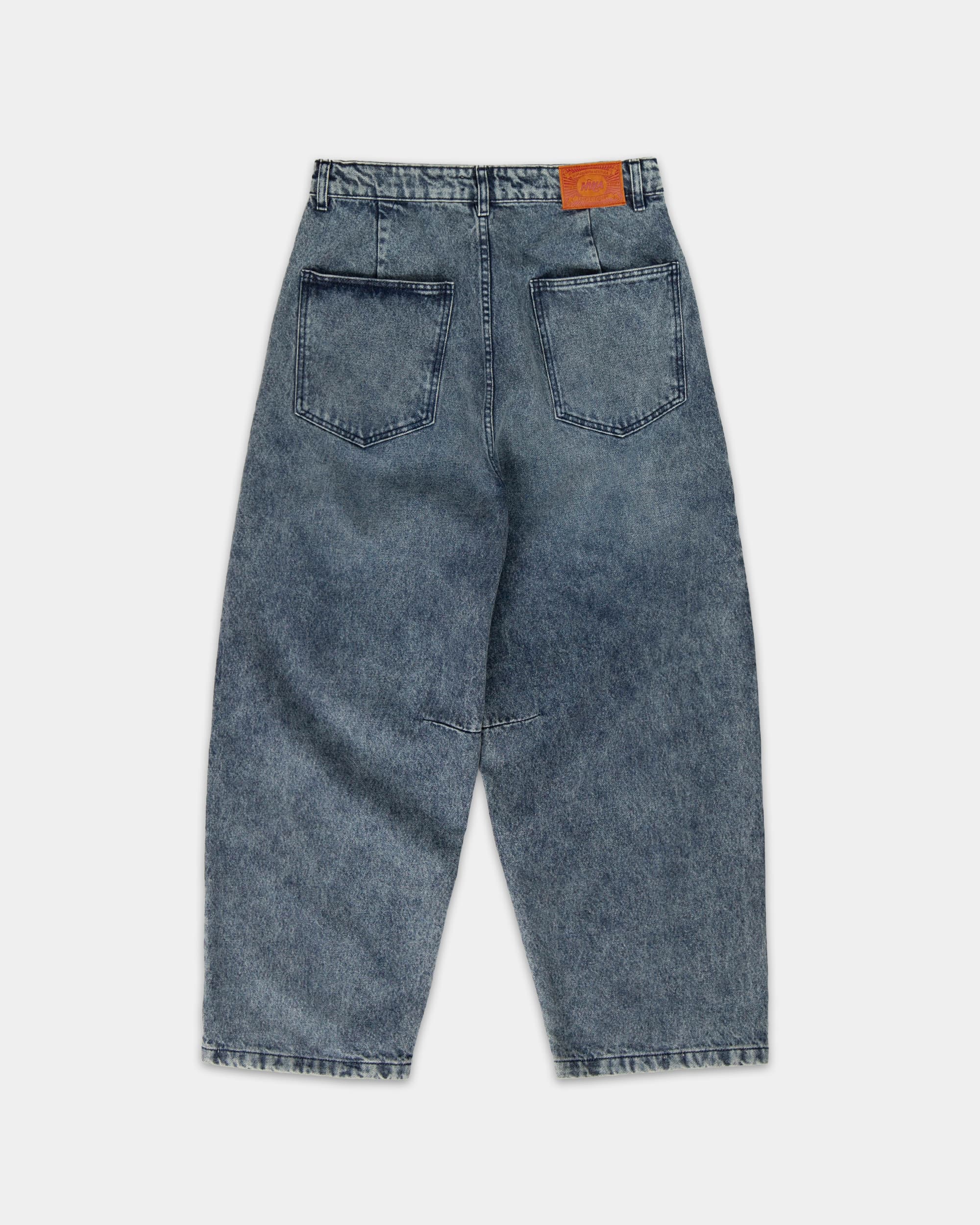 Pleated Onigiri Jeans - Washed Indigo
