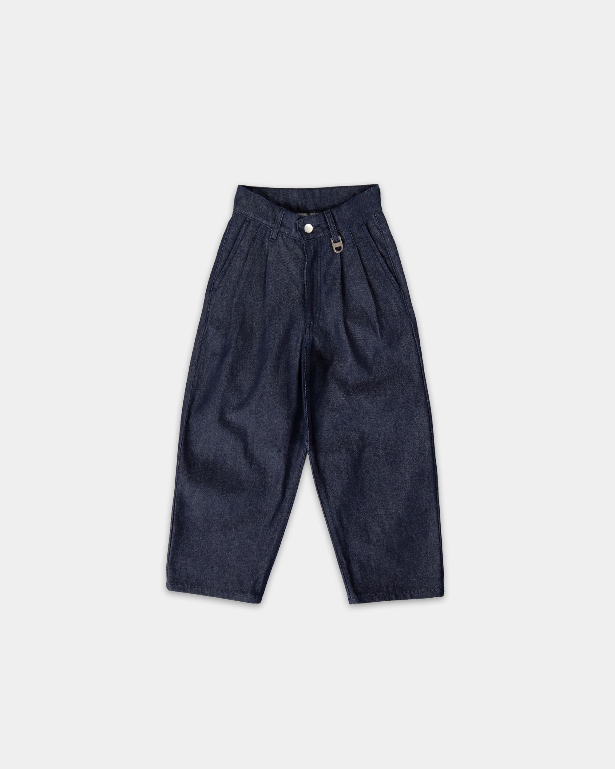 Kids' Pleated Onigiri Jeans - Indigo