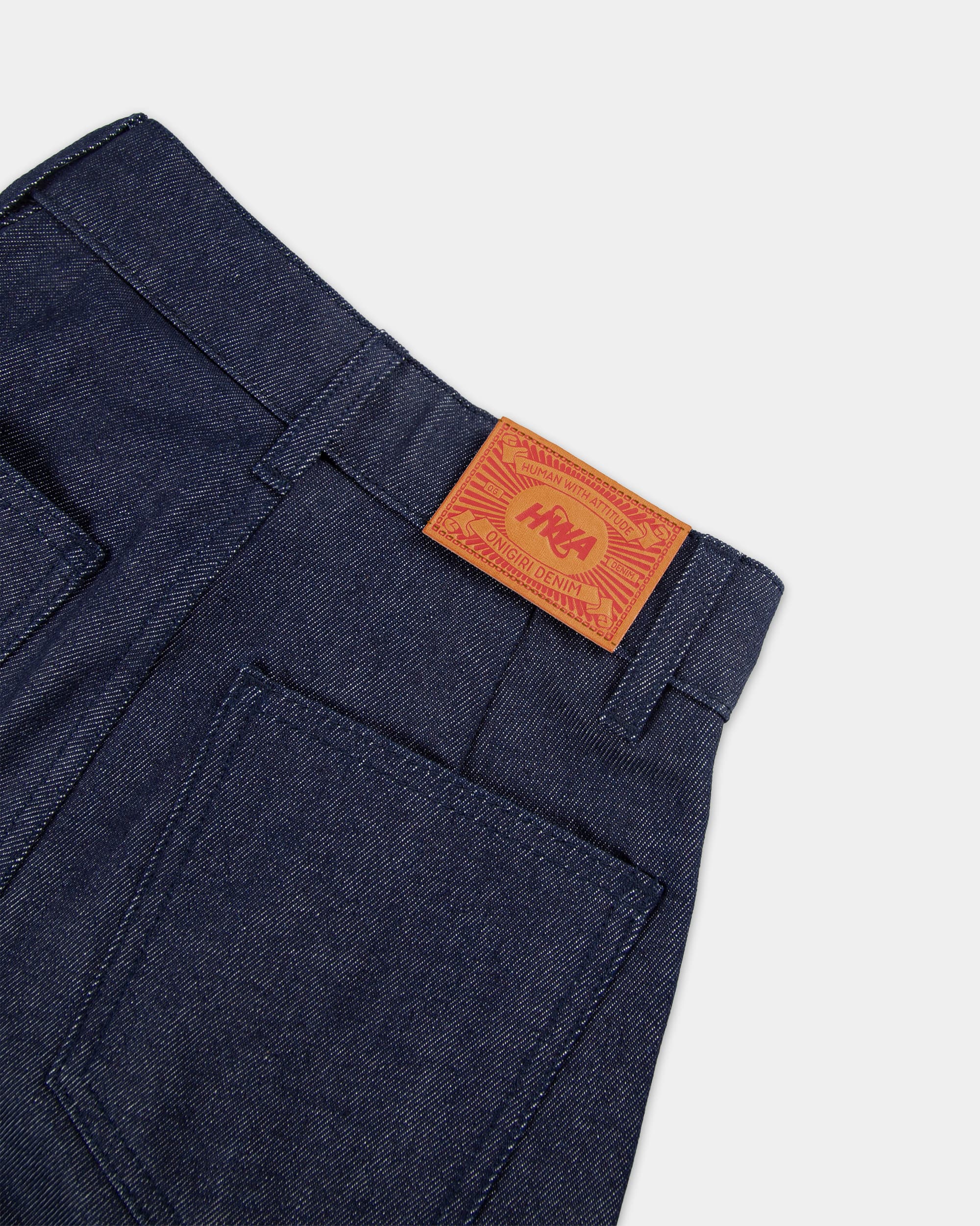 Kids' Pleated Onigiri Jeans - Indigo