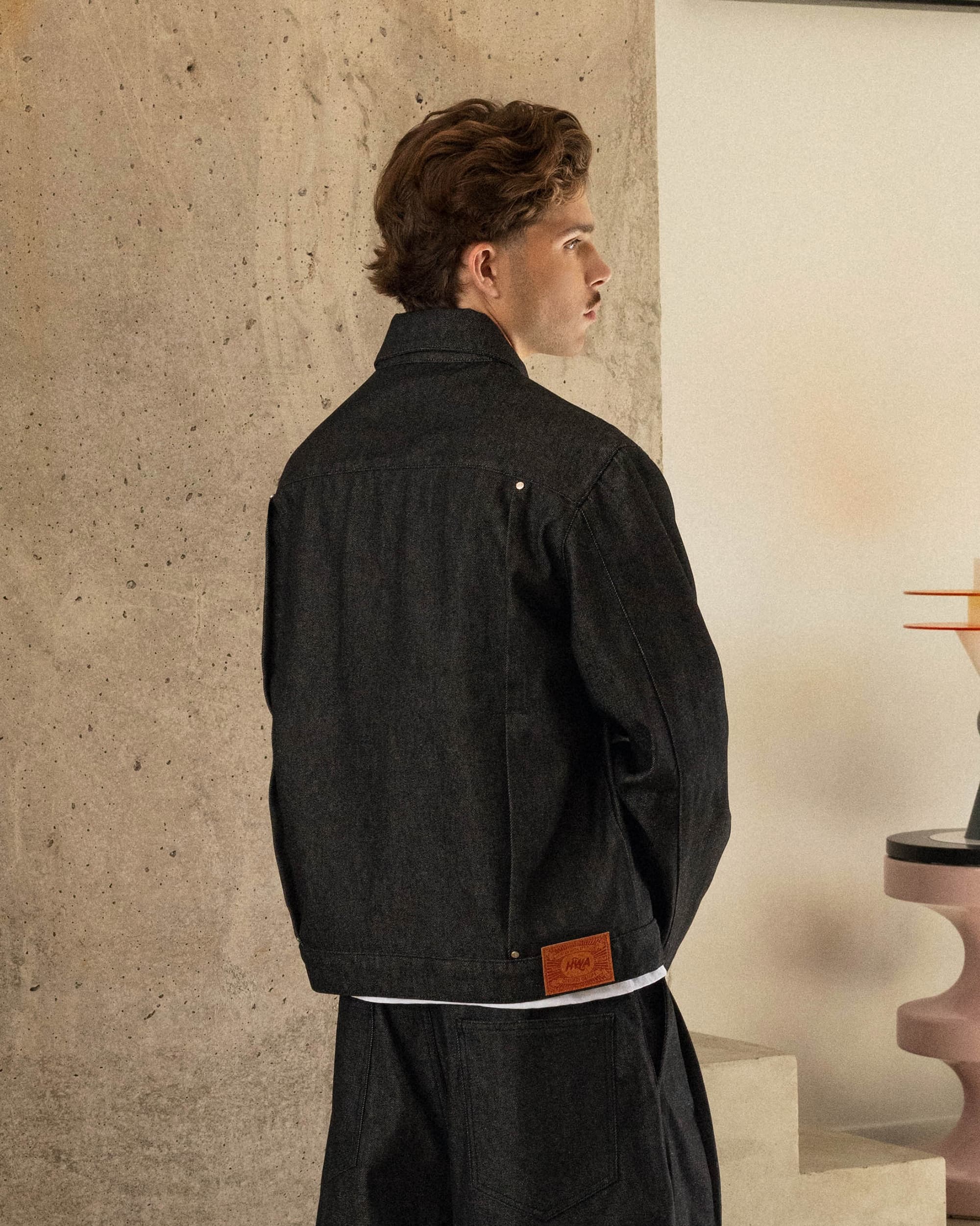 Onigiri Denim Jacket - Raw Black
