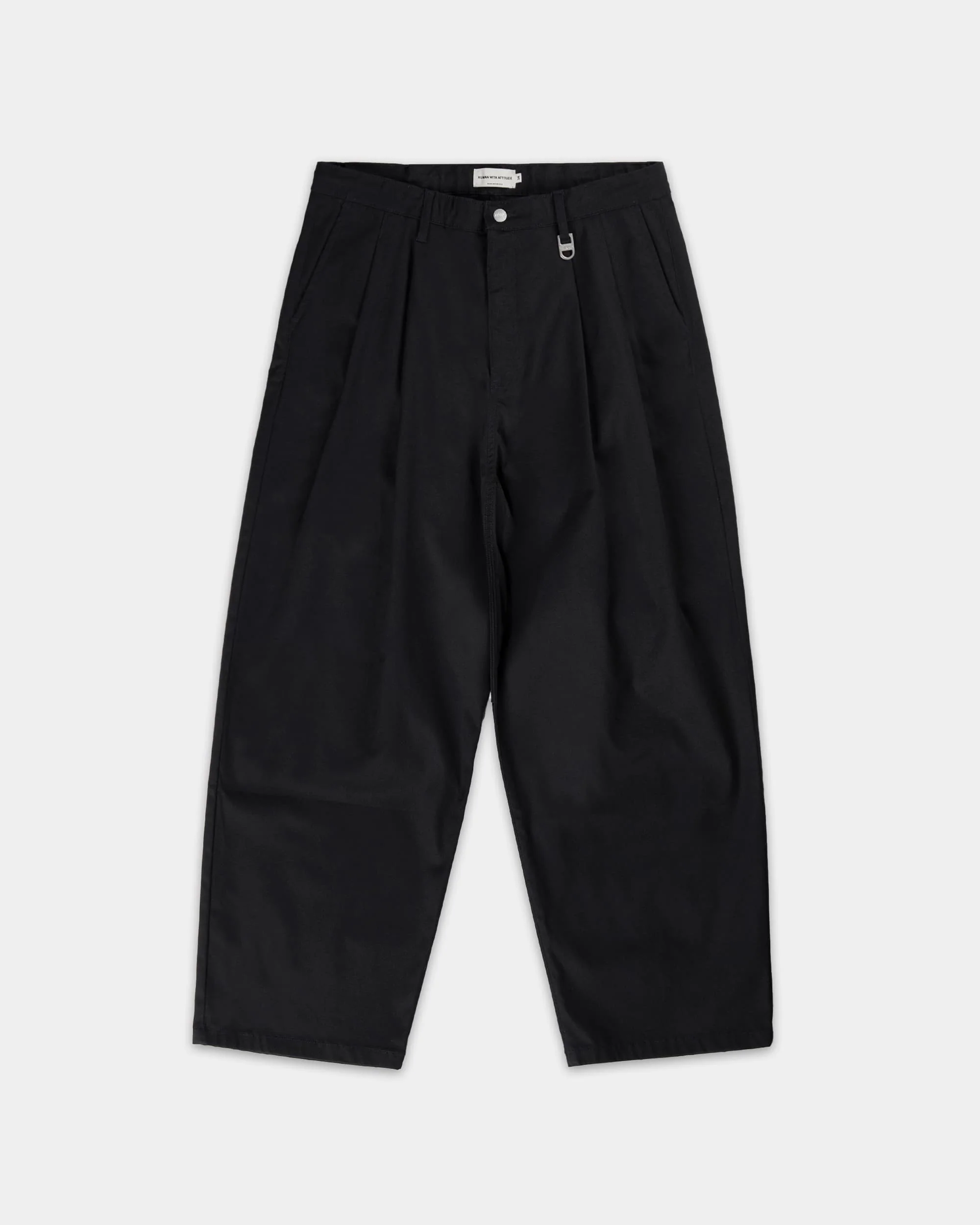 Pleated Onigiri Trousers - Black