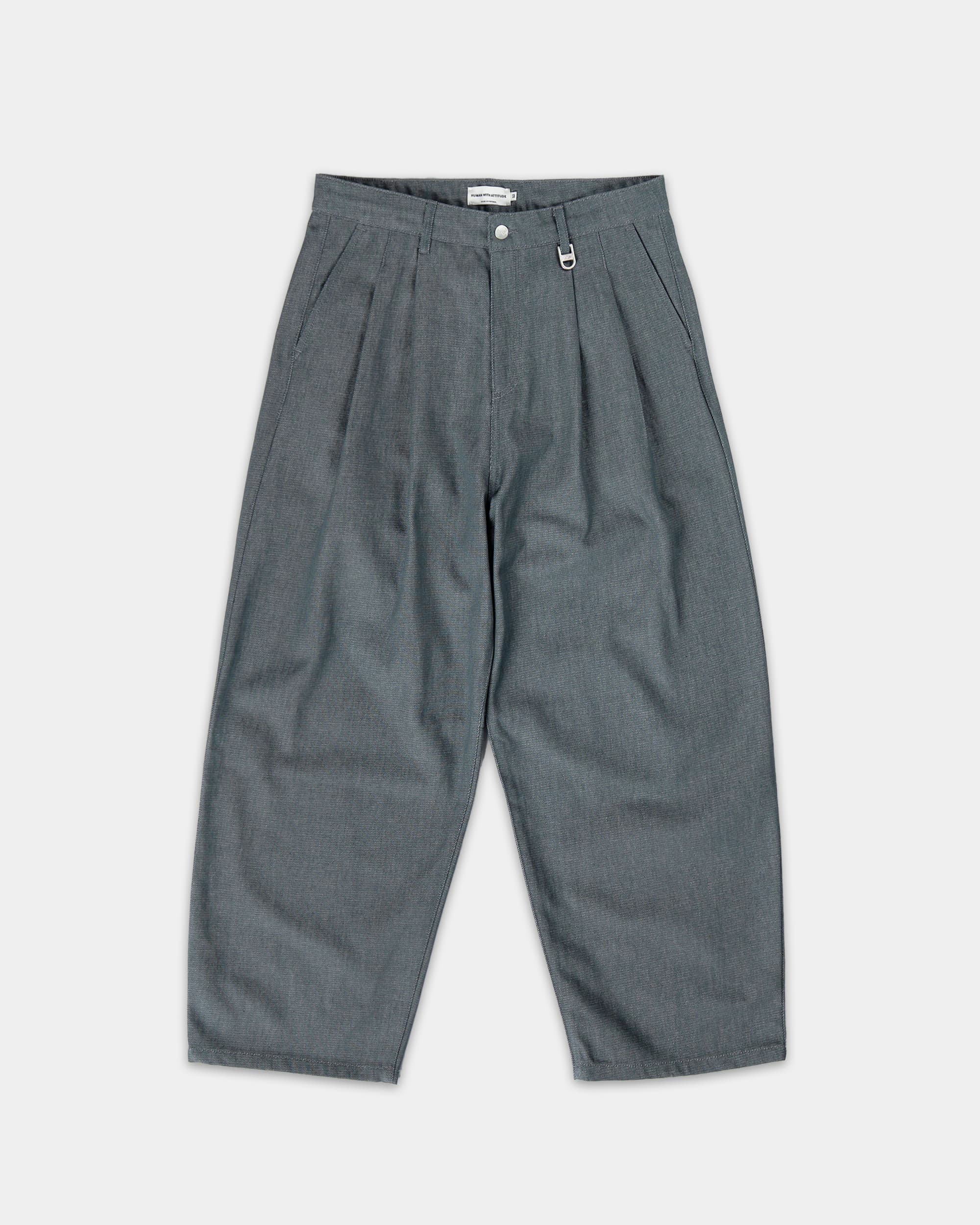 Pleated Onigiri Jeans - Ice Grey