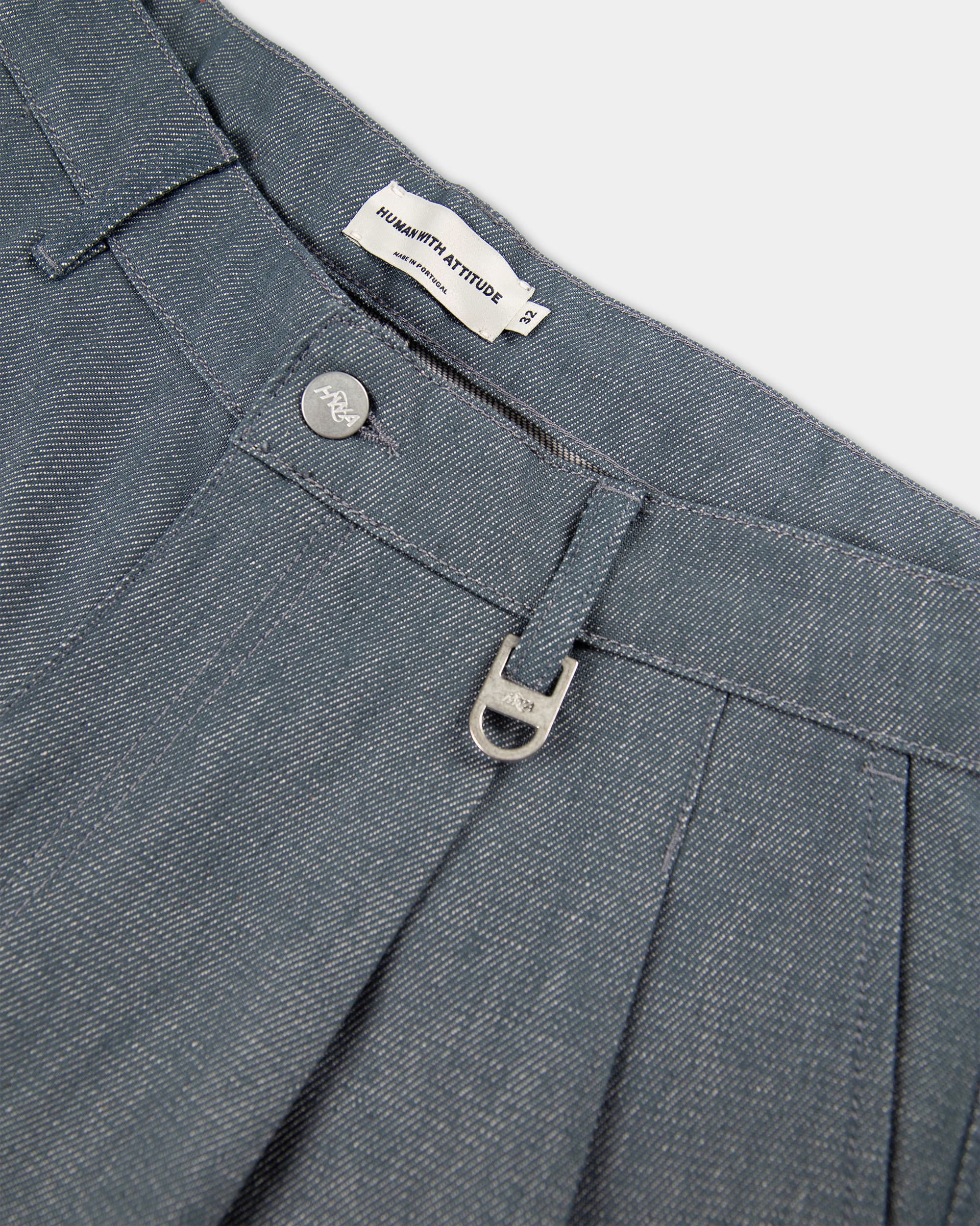 Pleated Onigiri Jeans - Ice Grey