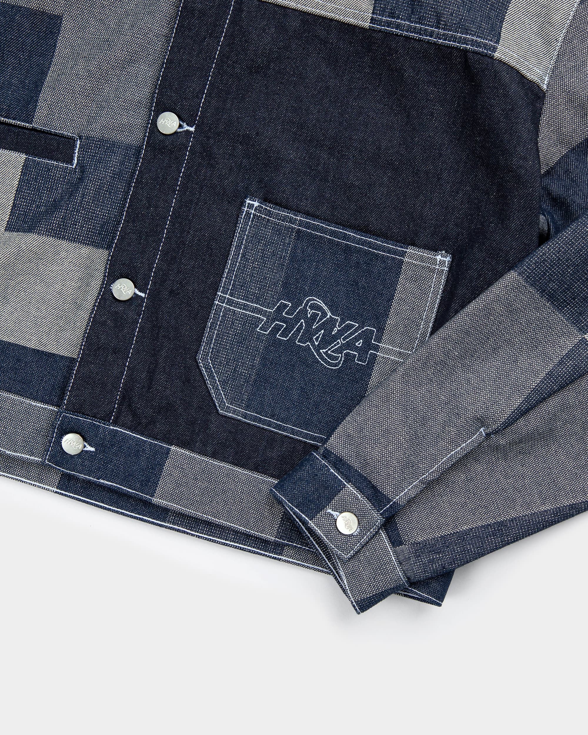 Patchwork Denim Jacket - Indigo