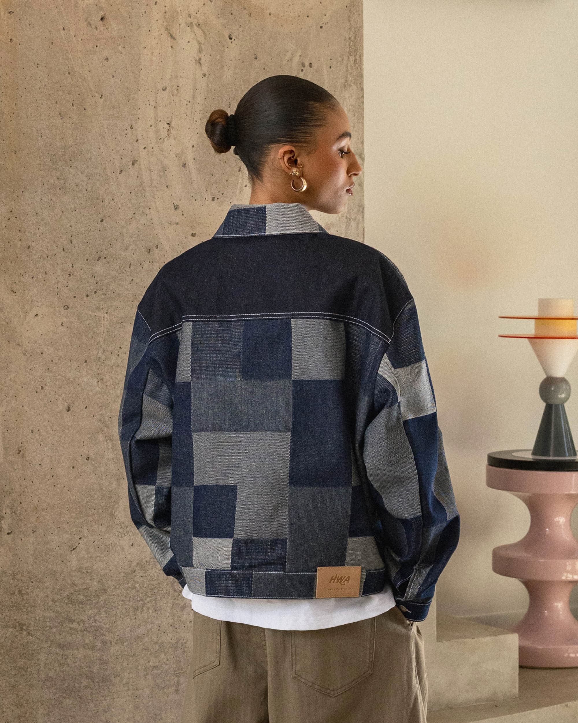 Patchwork Denim Jacket - Indigo