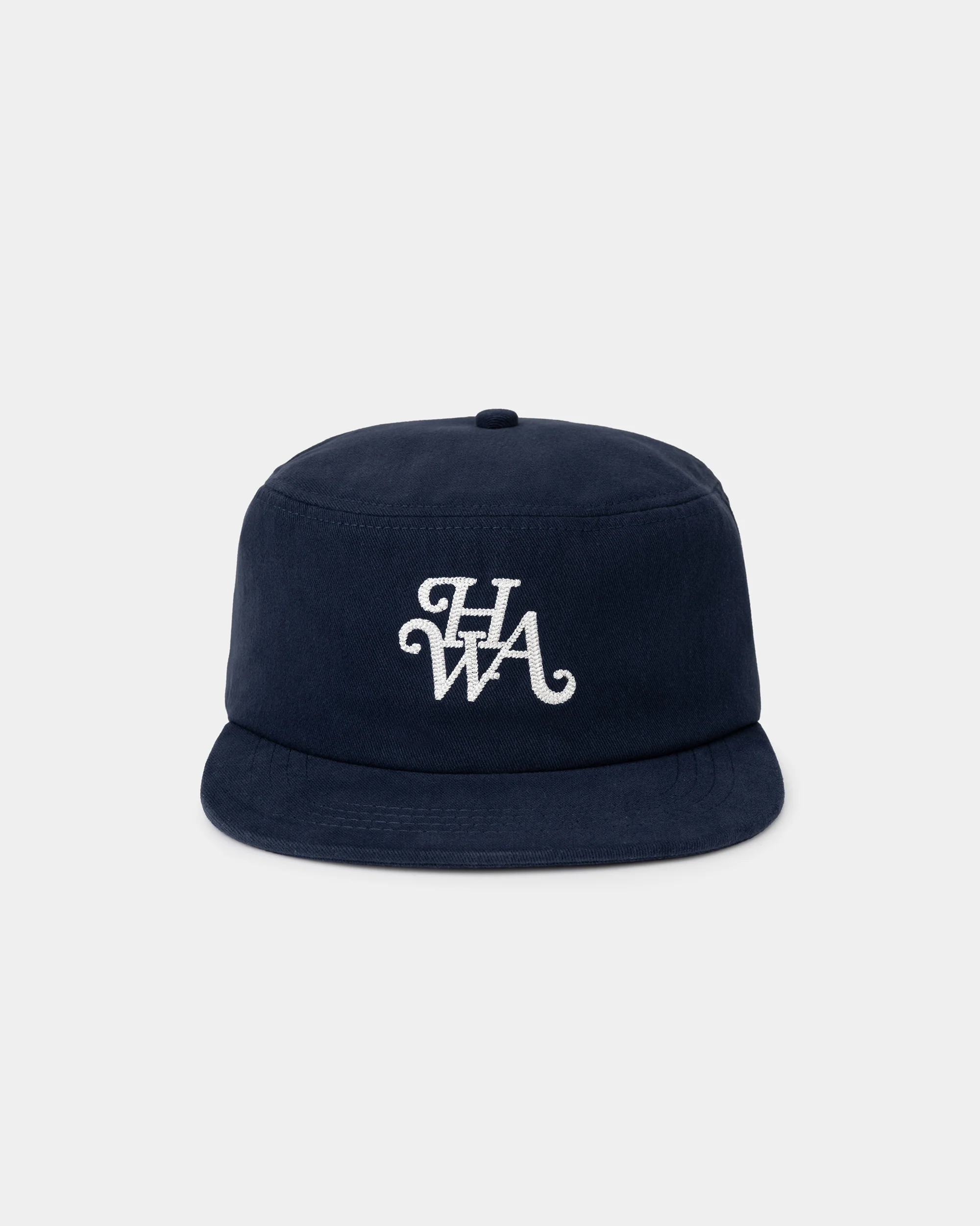 Monogram Pillbox Cap - Navy