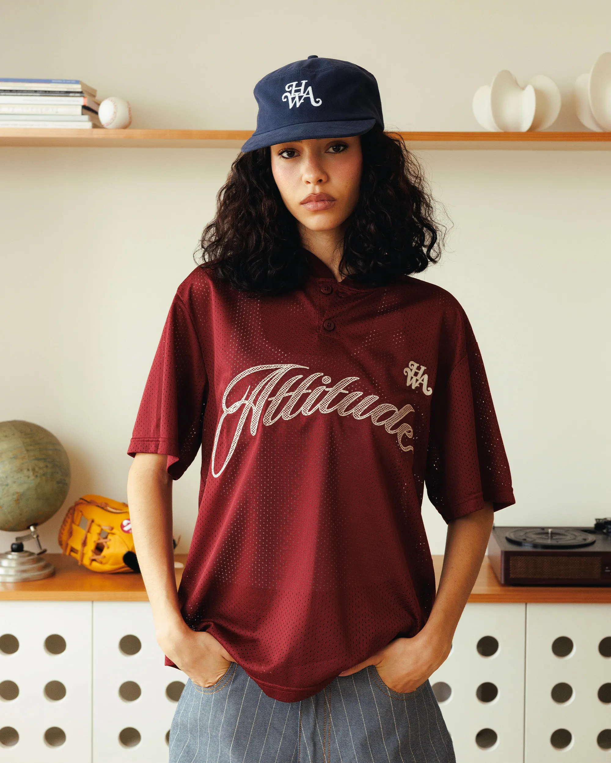 Monogram Pillbox Cap - Navy