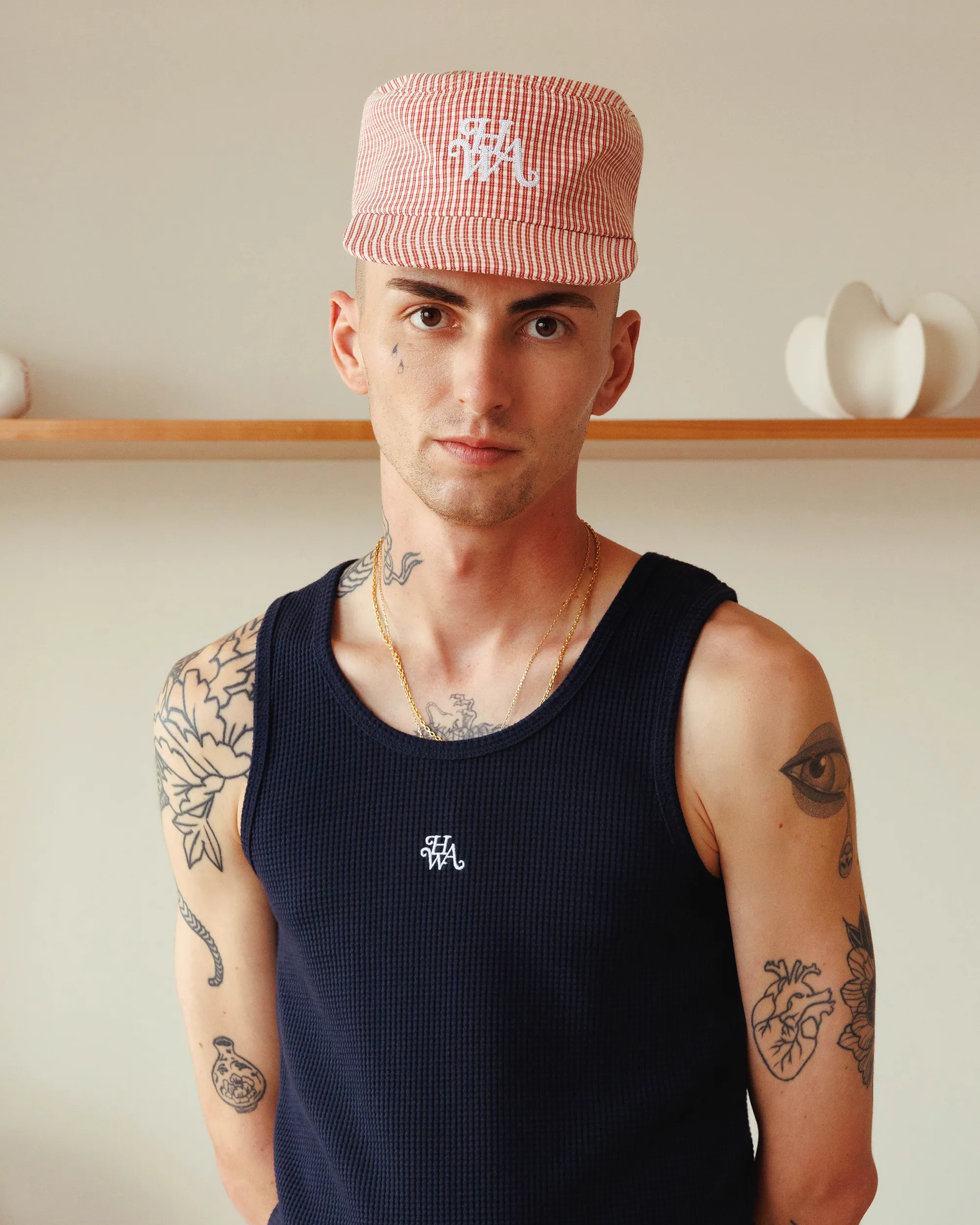 Monogram Pillbox Cap - Plaid