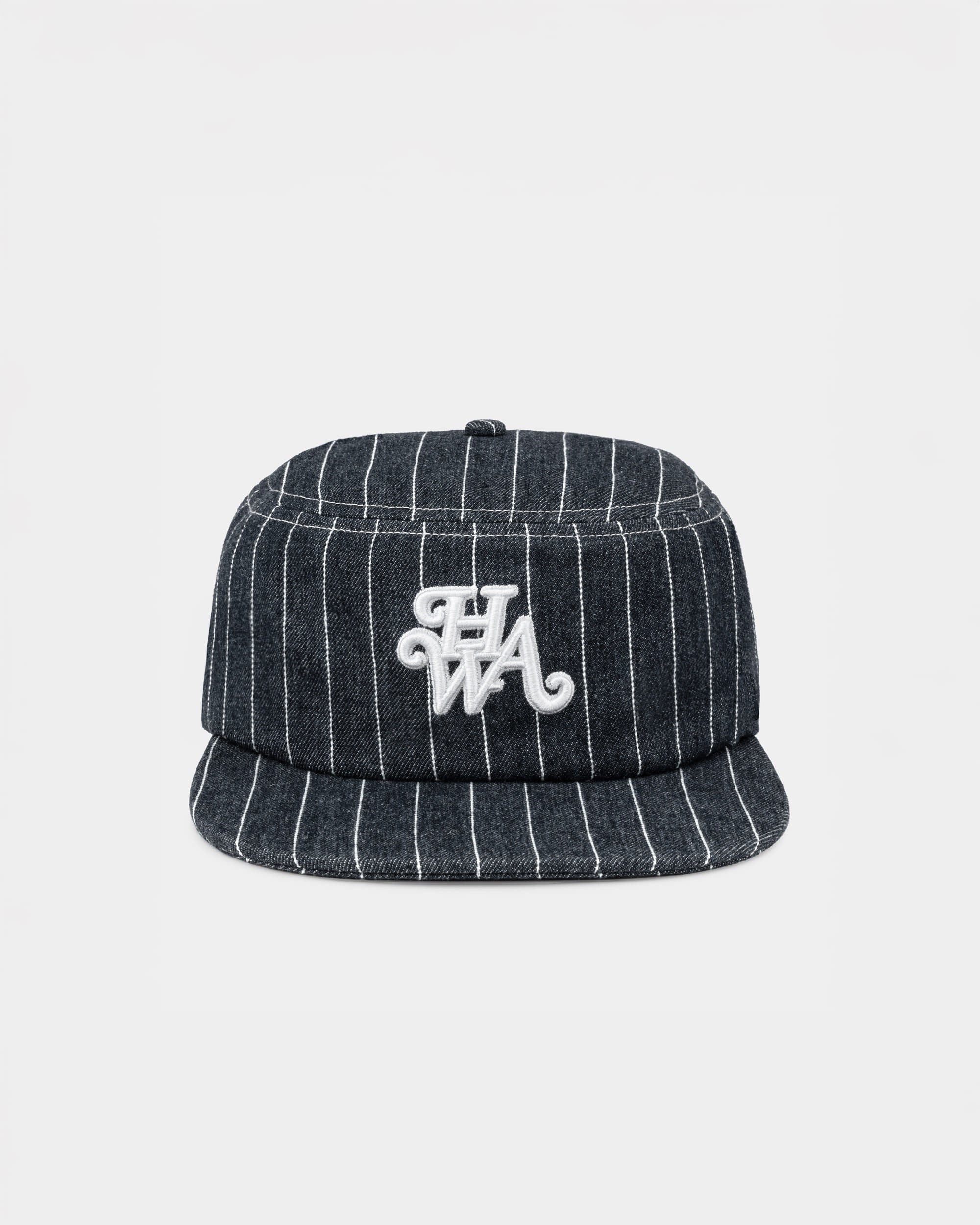 Stripe Monogram Pillbox Cap - Raw