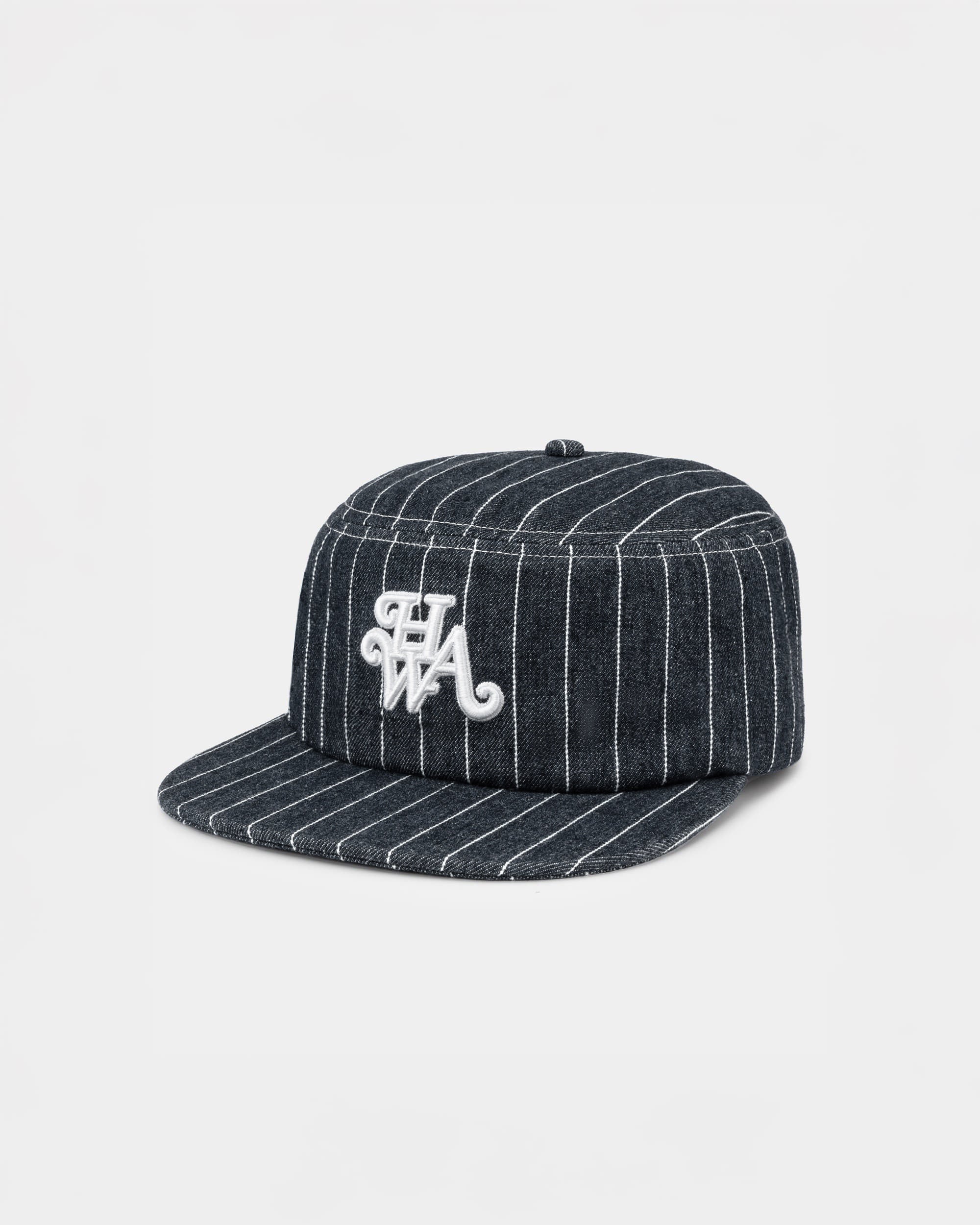 Stripe Monogram Pillbox Cap - Raw