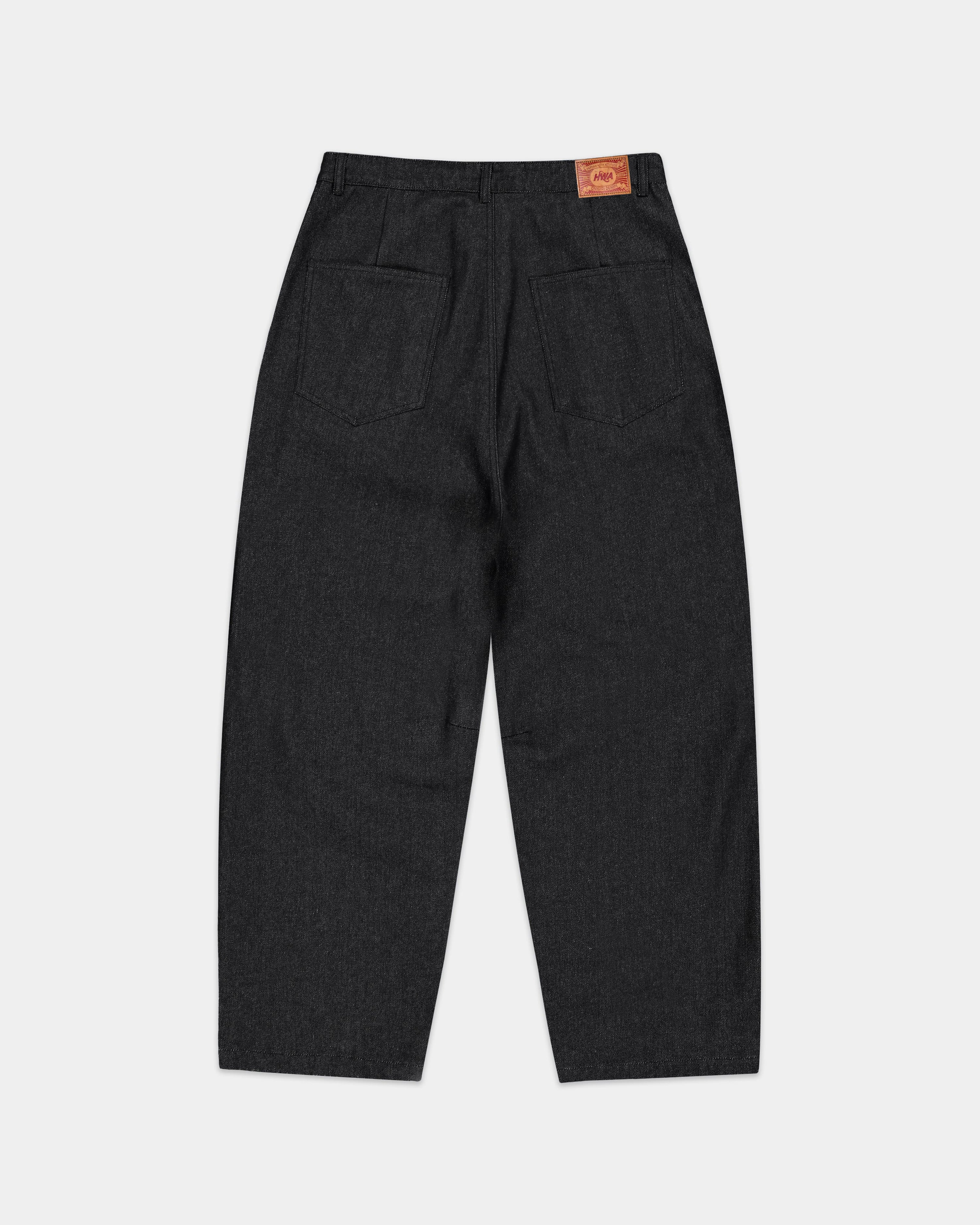 Pleated Onigiri Jeans - Raw Black