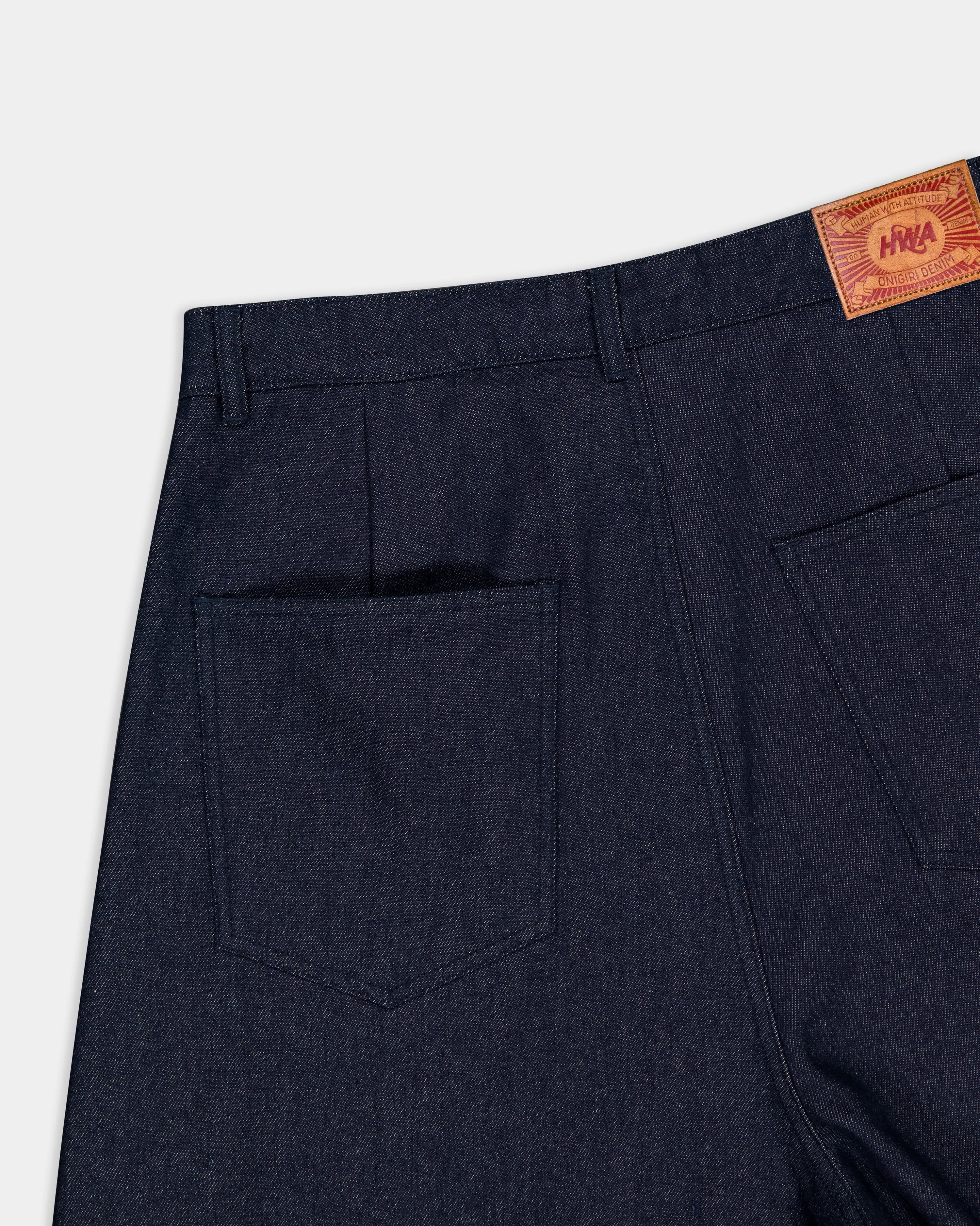 Pleated Onigiri Jeans - Indigo
