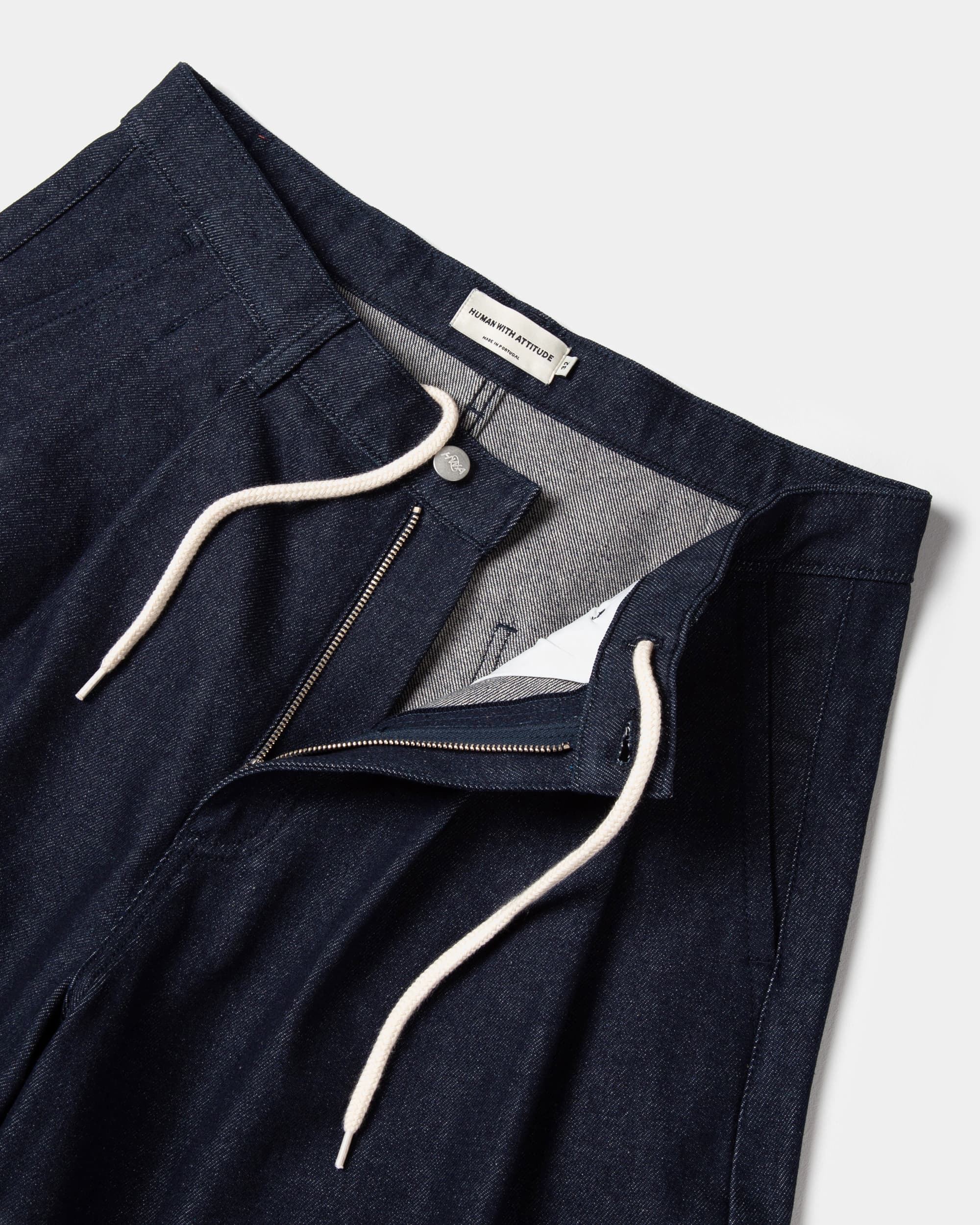 Pleated Onigiri Jorts - Raw Indigo