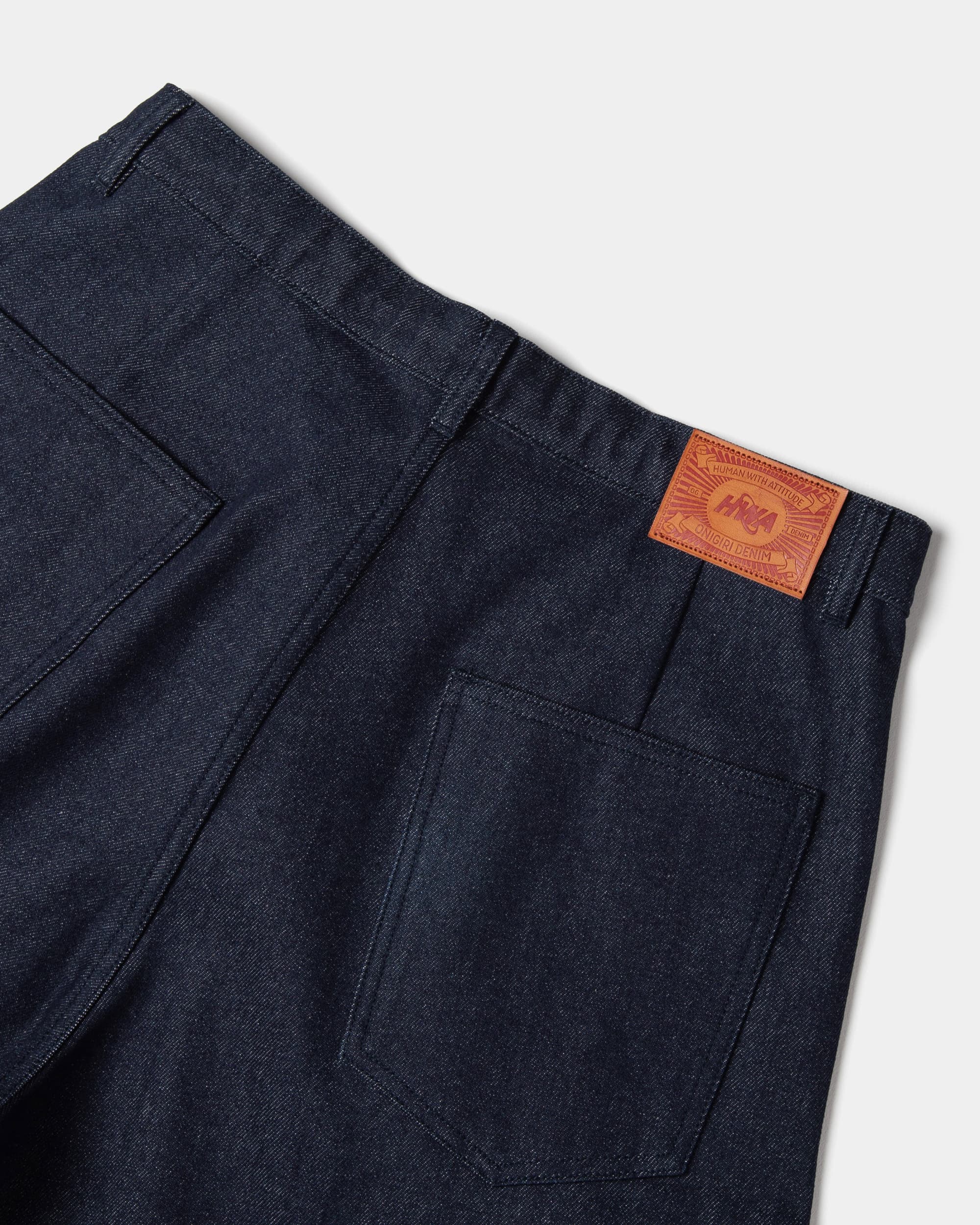 Pleated Onigiri Jorts - Raw Indigo