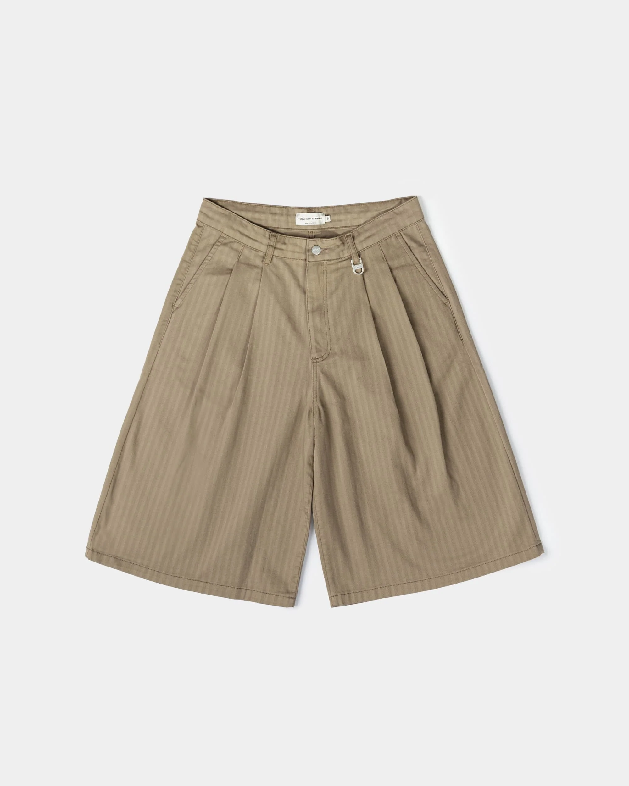 Short Pleated Onigiri - Herringbone