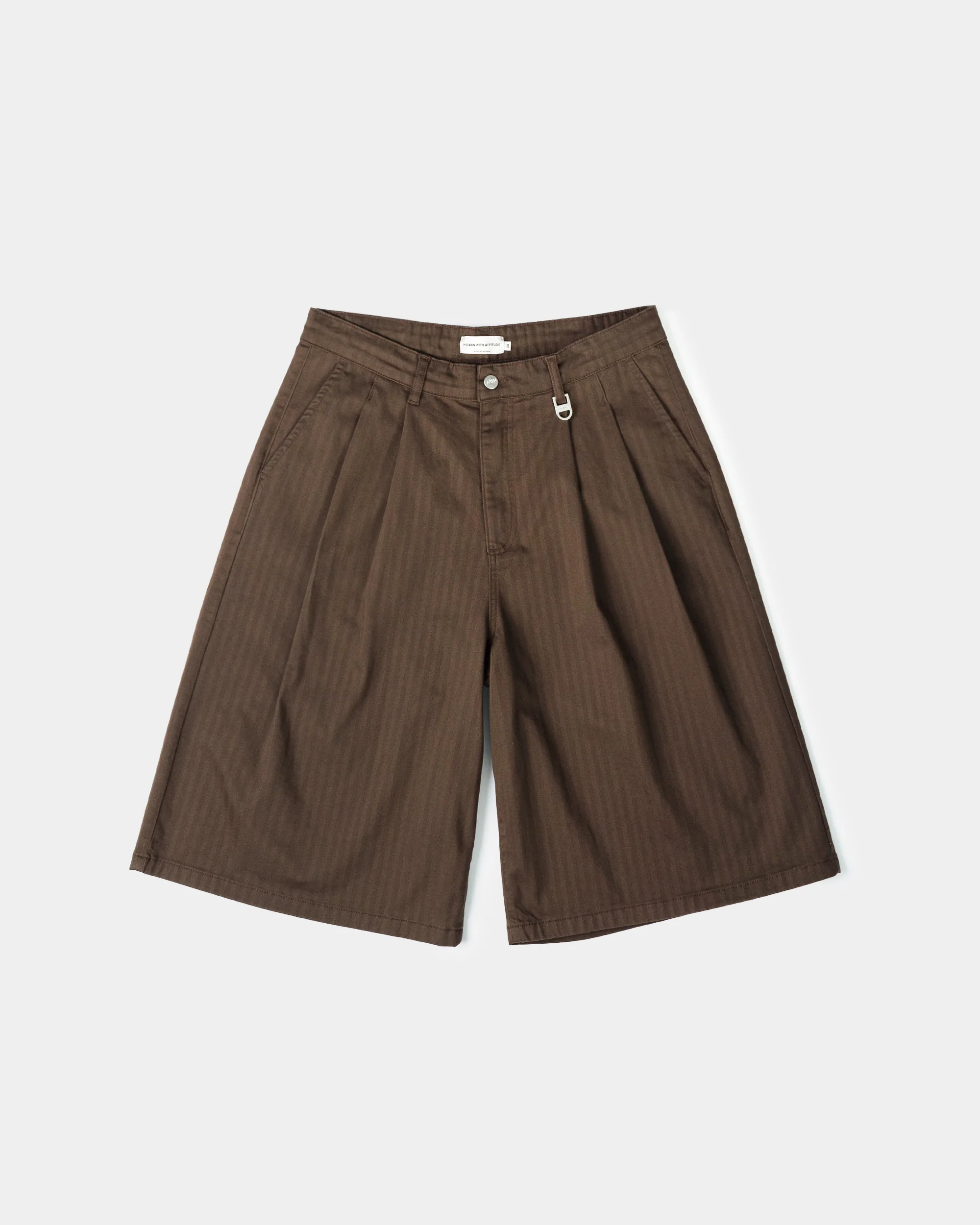 Short Pleated Onigiri - Brown