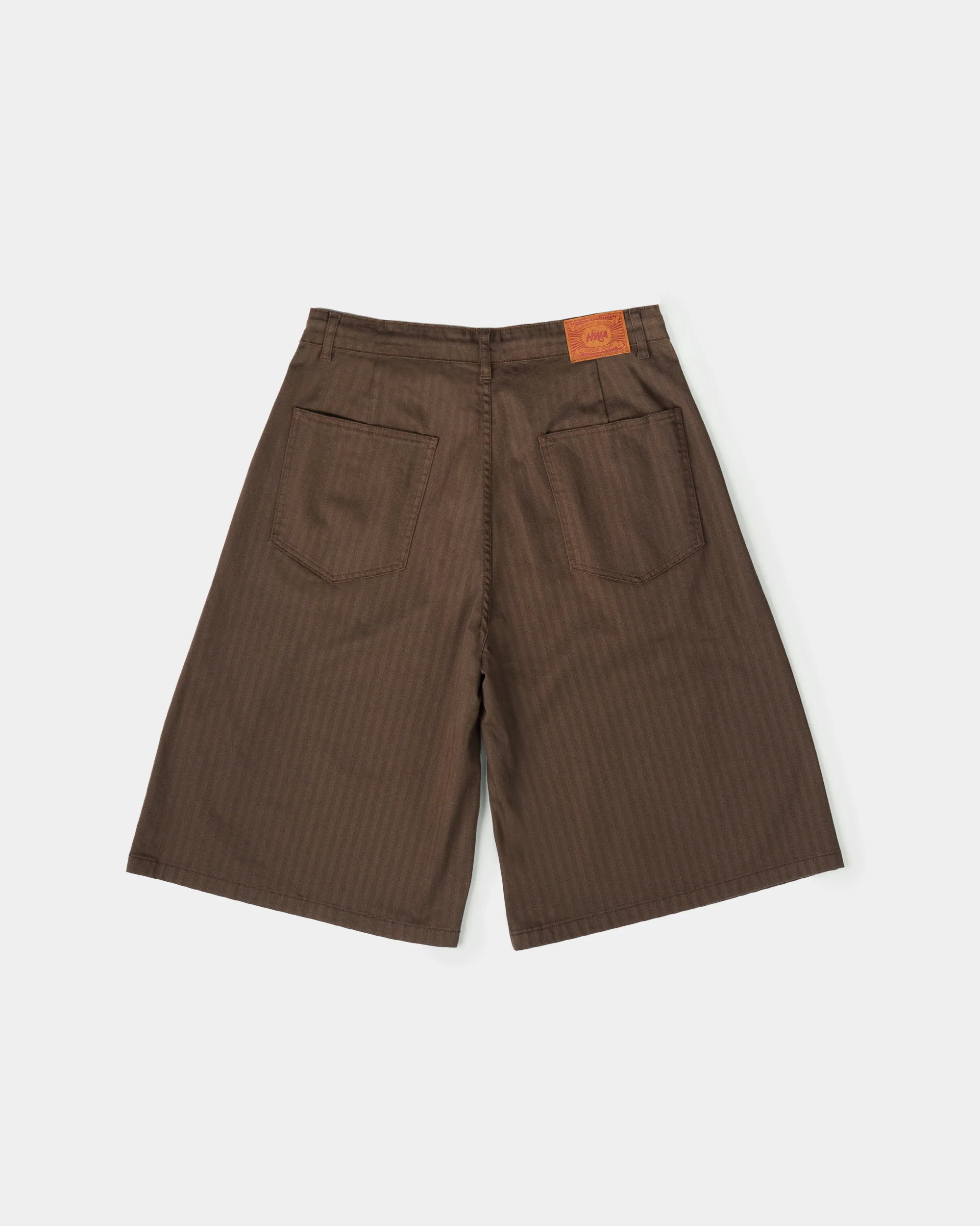 Short Pleated Onigiri - Brown