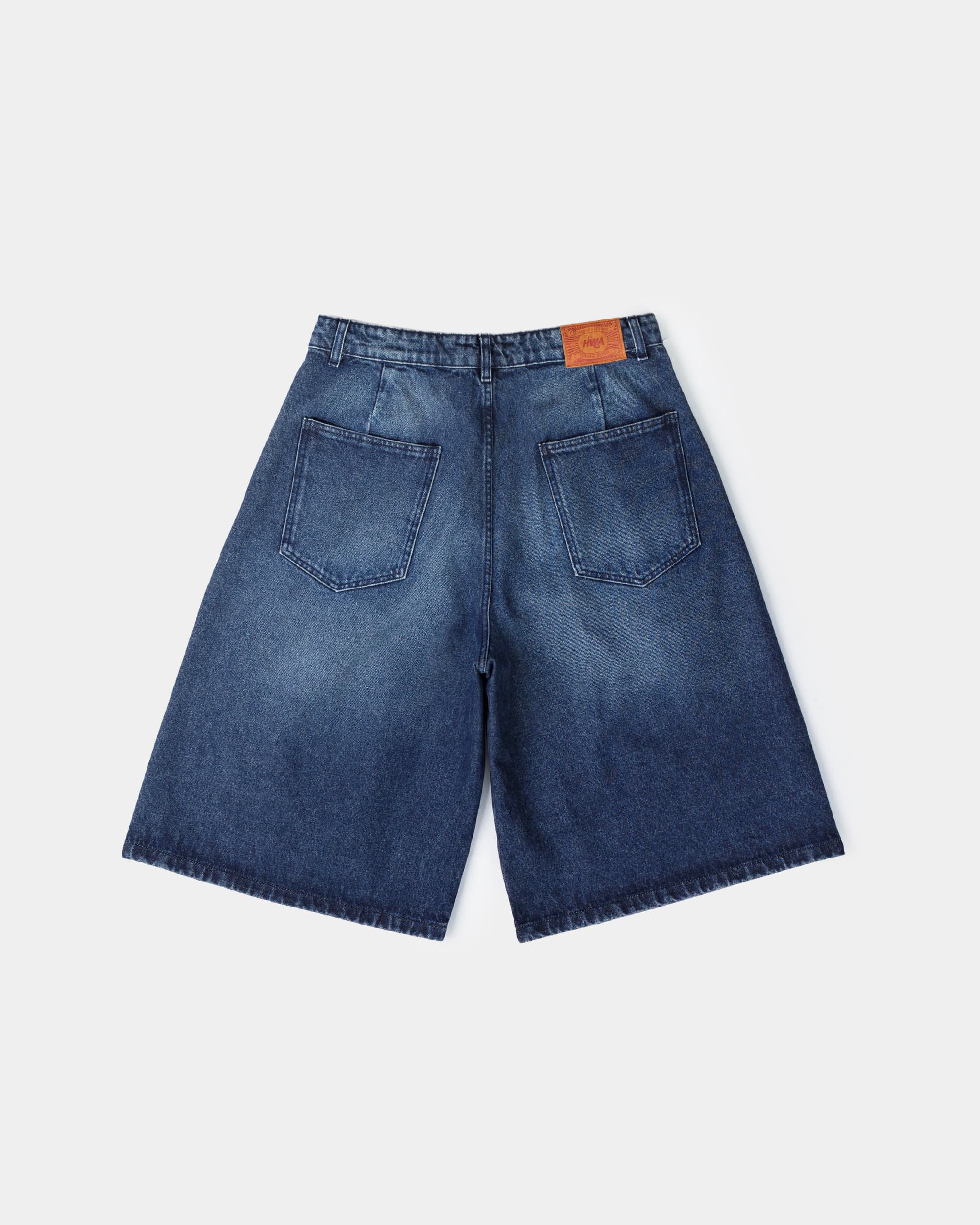 Pleated Onigiri Jorts - Washed Indigo