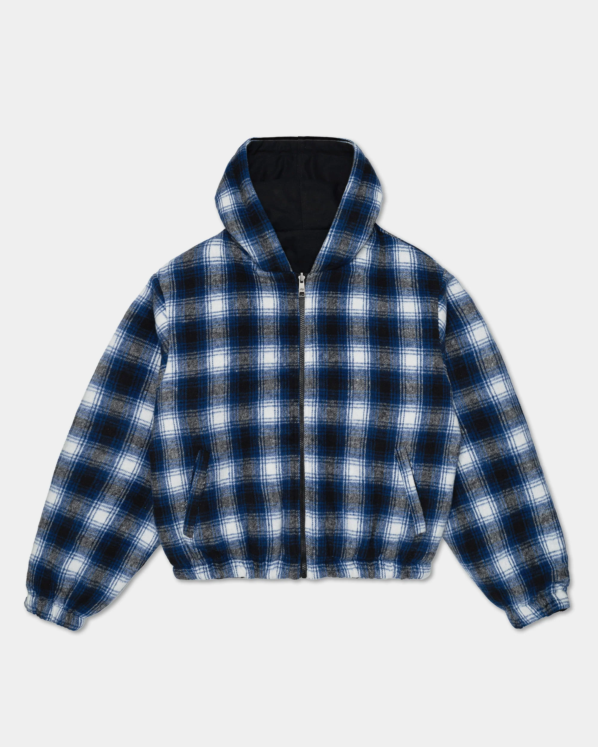 Reversible hooded workwear jacket - Blue