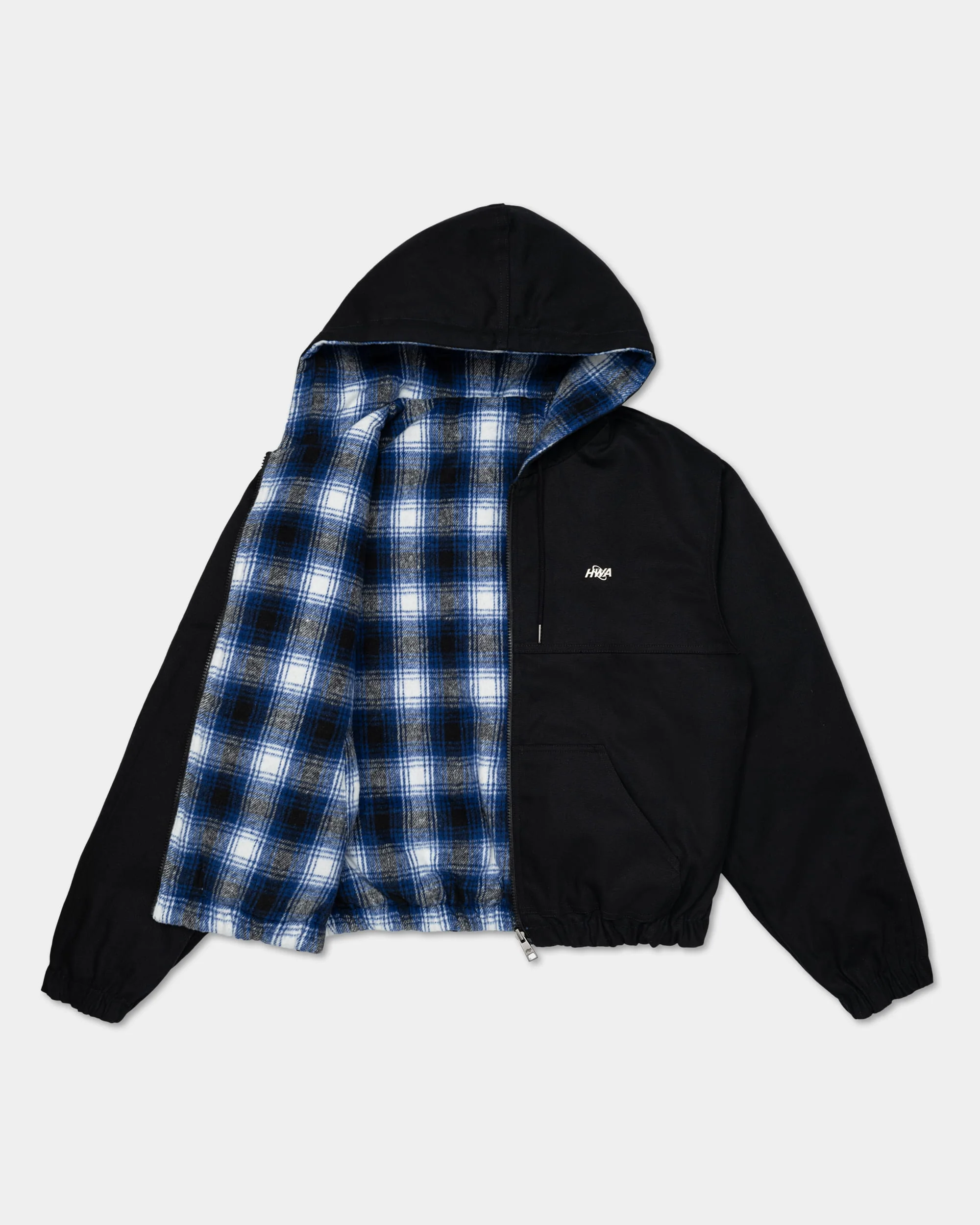 Reversible hooded workwear jacket - Blue