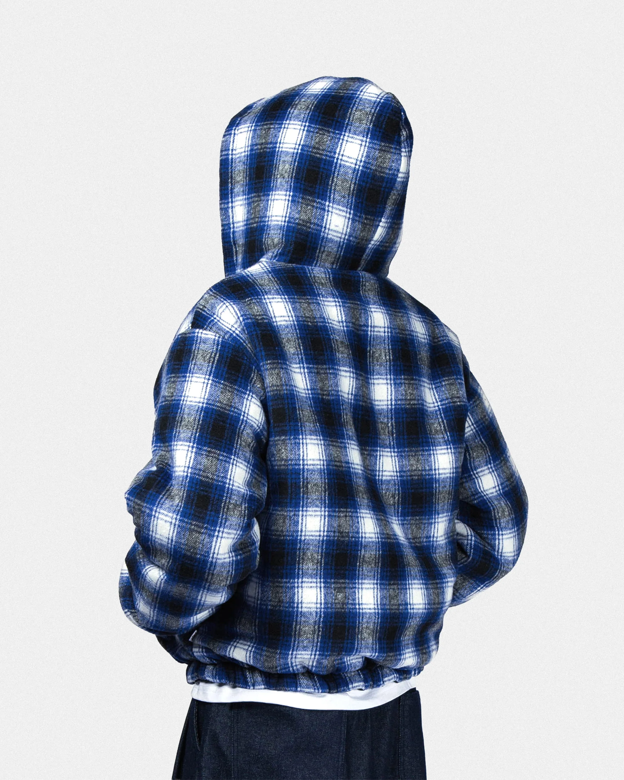 Reversible hooded workwear jacket - Blue