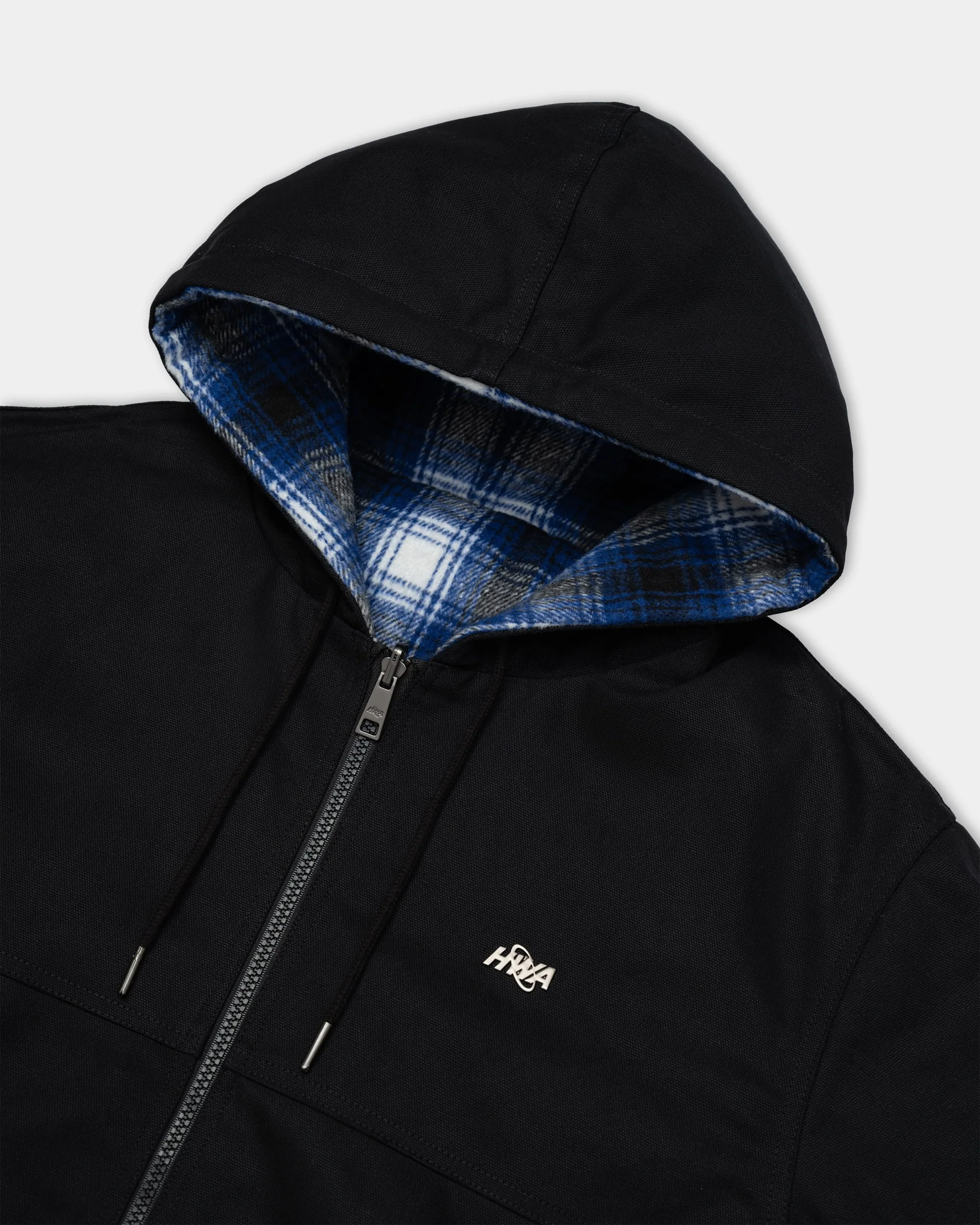 Reversible hooded workwear jacket - Blue