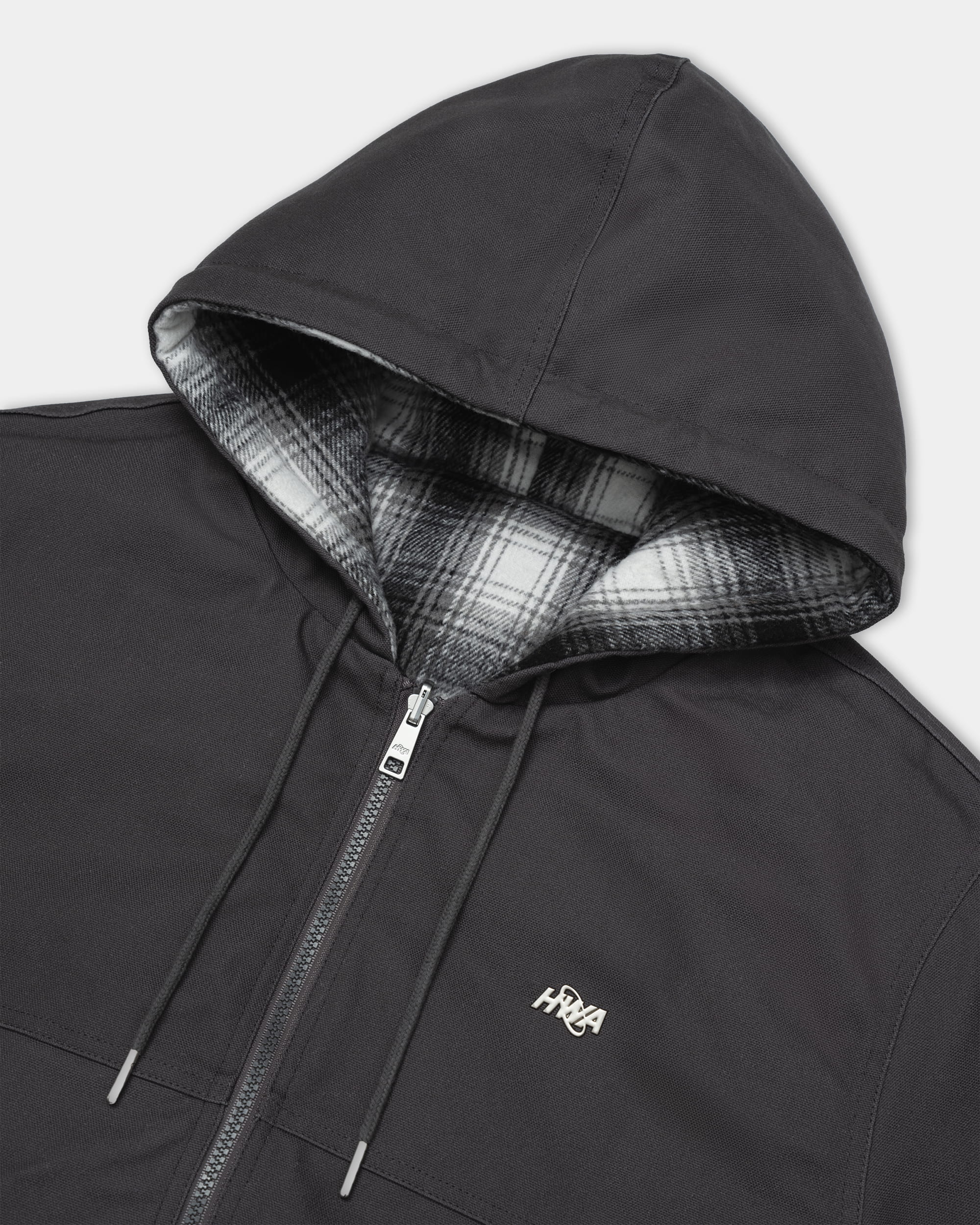 Reversible hooded workwear jacket - Grey