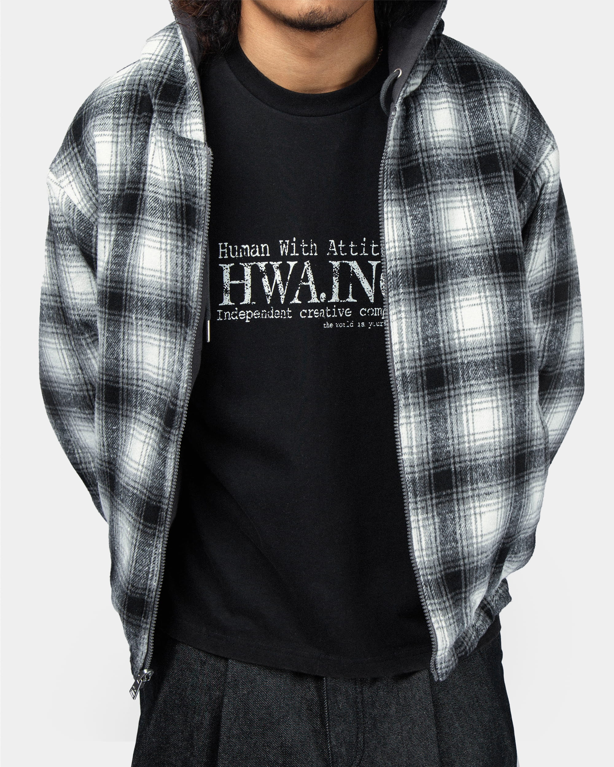 Reversible hooded workwear jacket - Grey