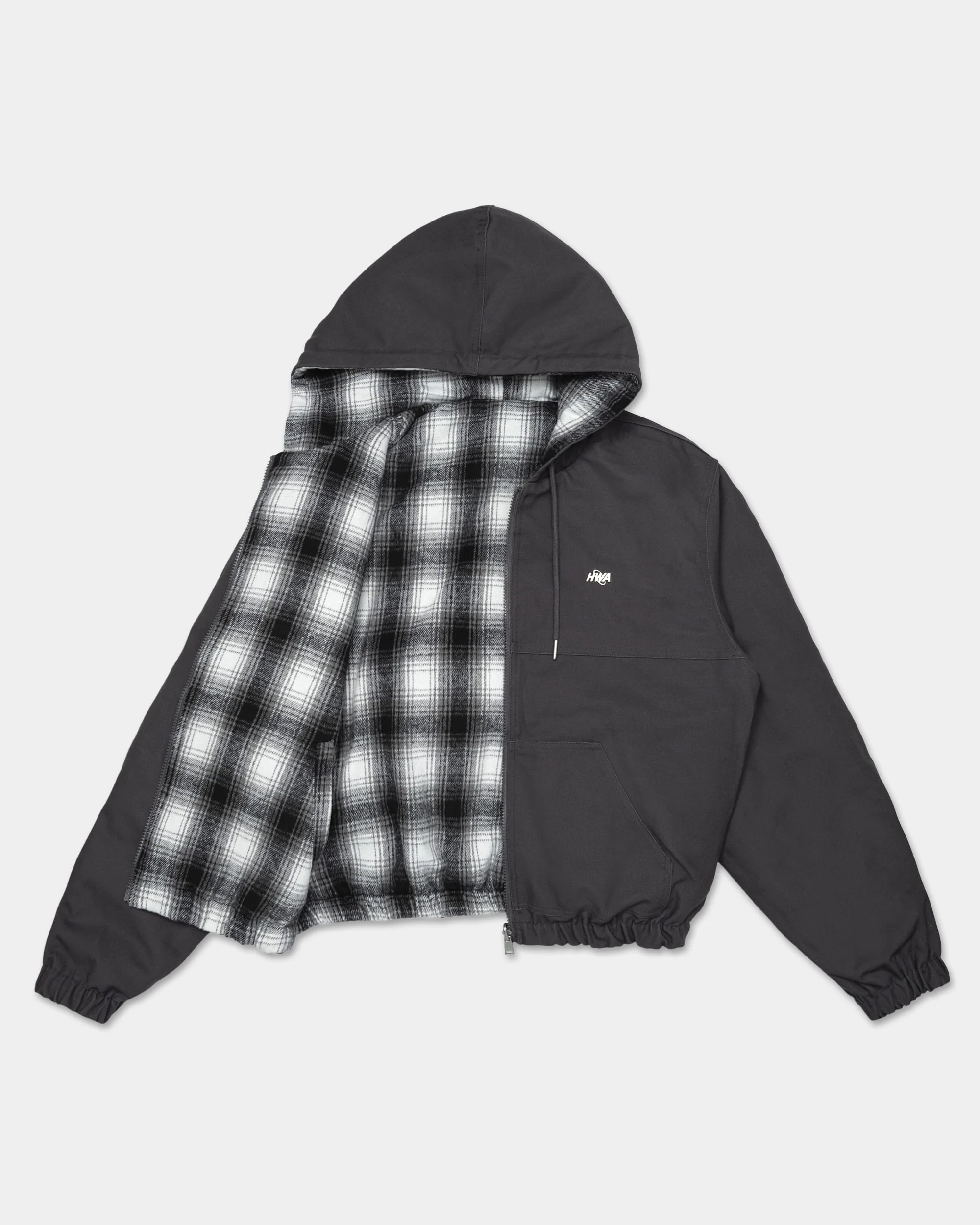 Reversible hooded workwear jacket - Grey