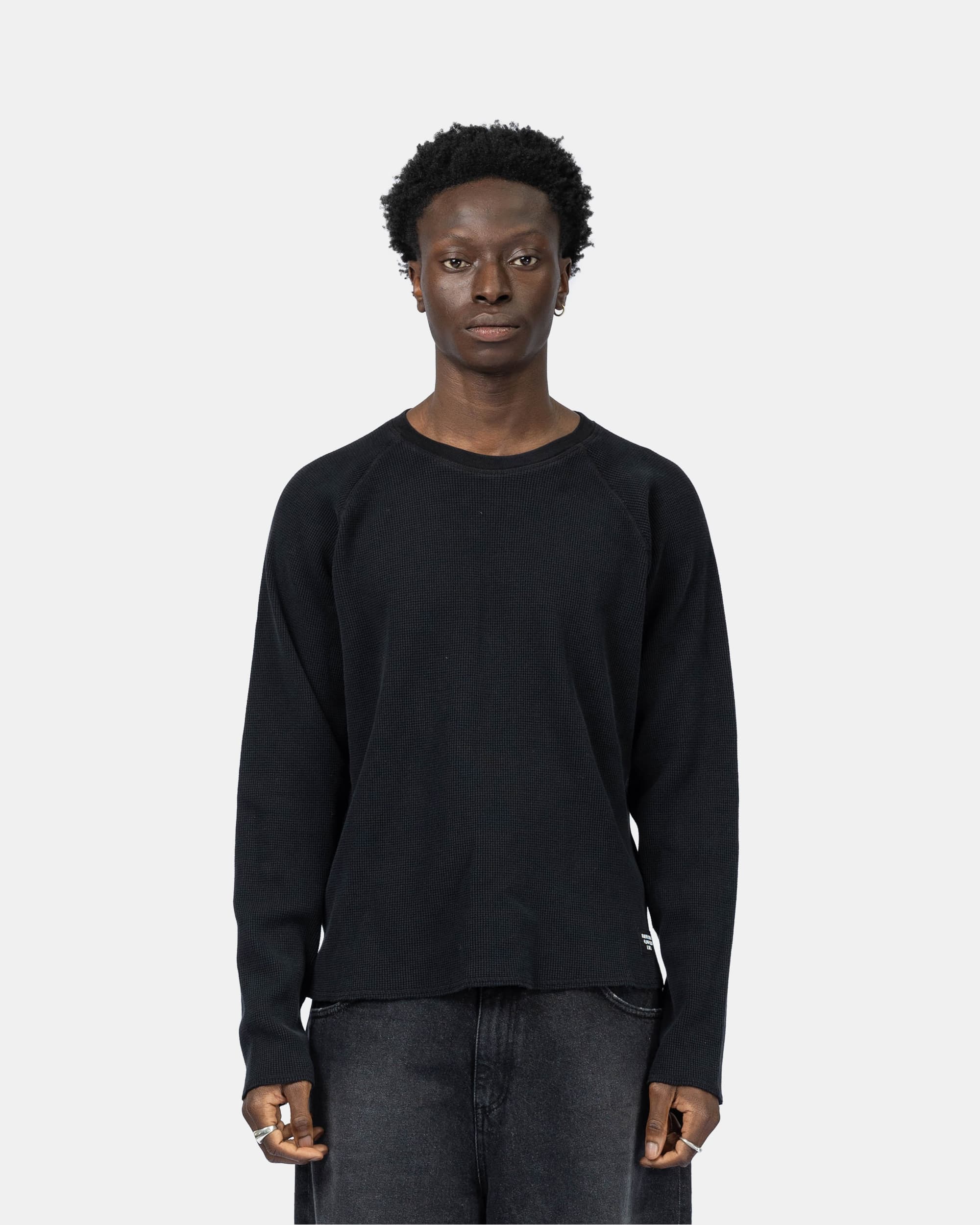 Men's Waffle Knit Long-Sleeved T-shirt - Property