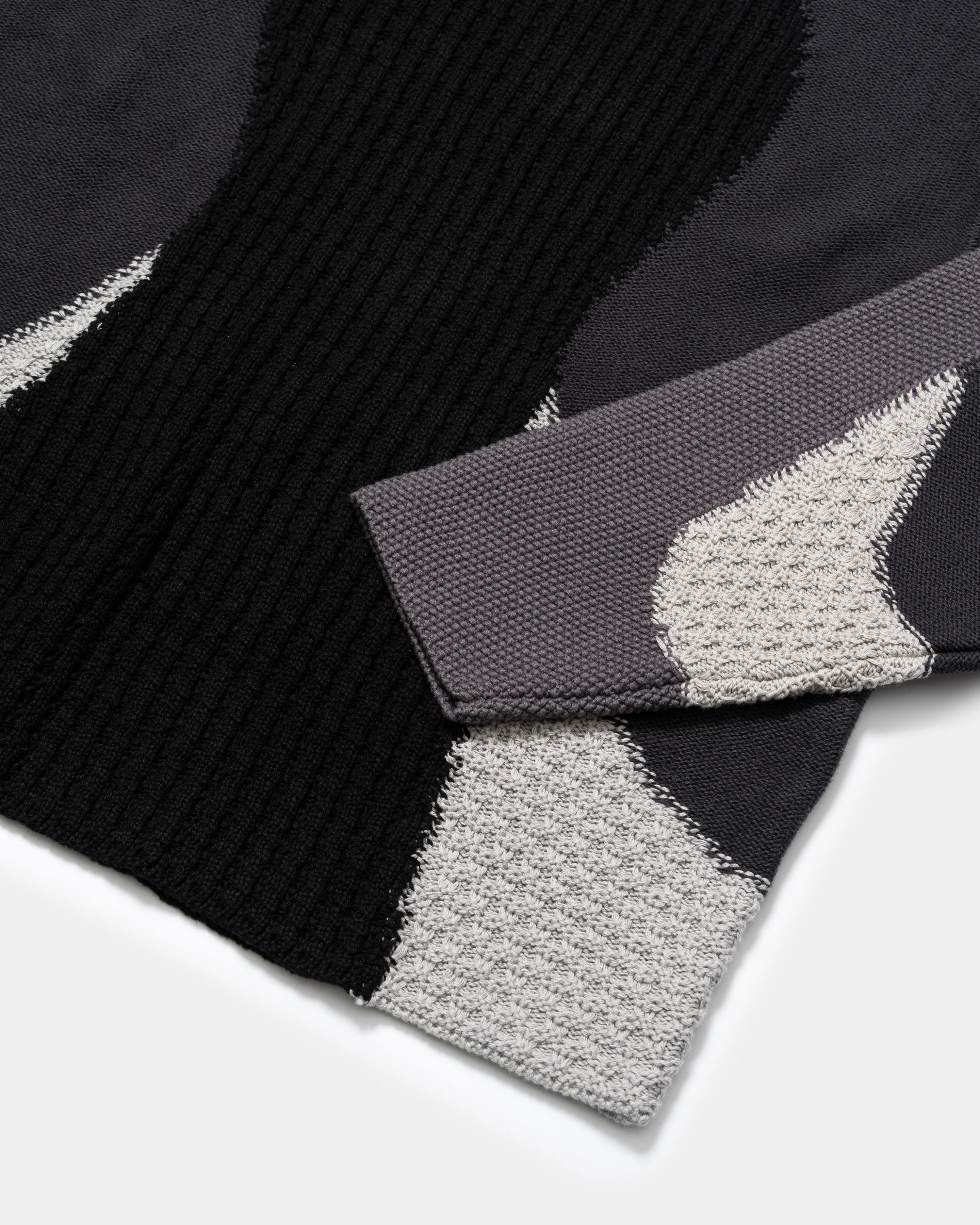 Black HWA Mosaic Sweater, close-up 2